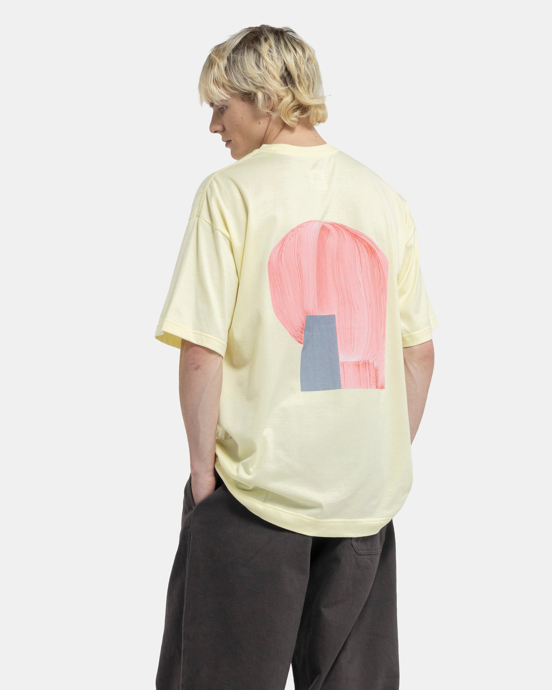 RB T-Shirt in Pale Yellow