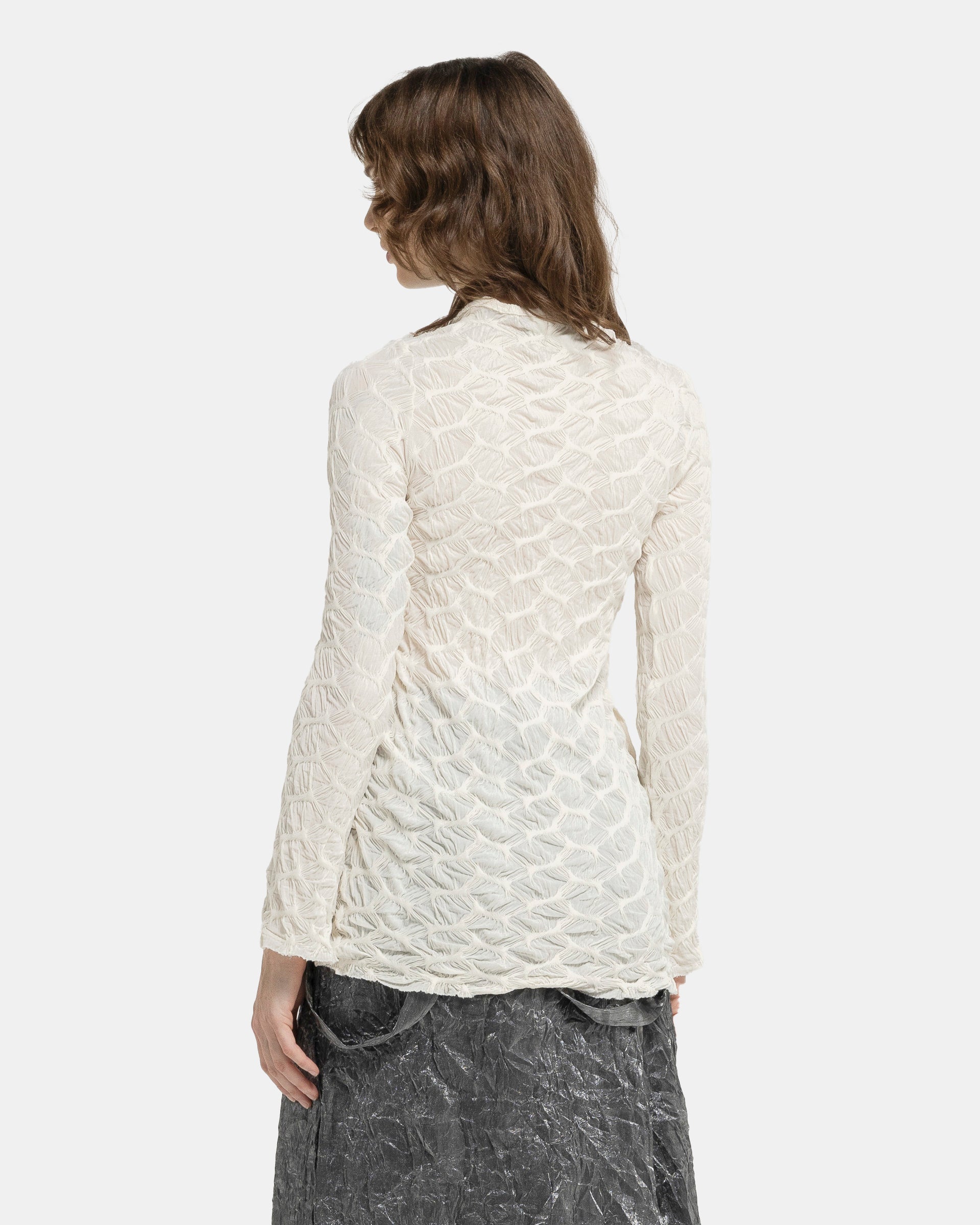 Side Split Long Sleeve in Ivory