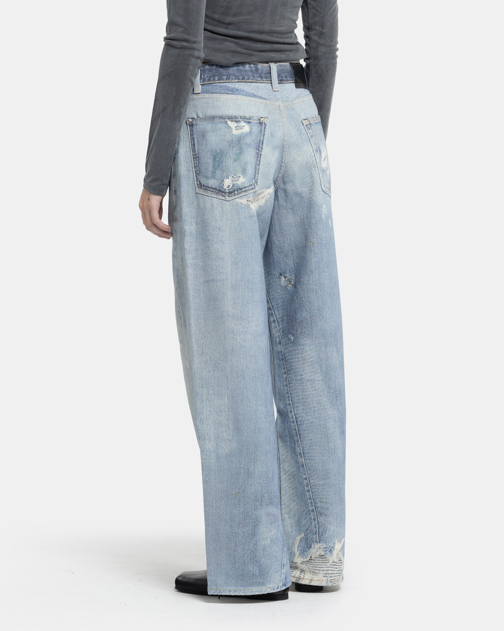 Full Cut Jeans in Digital Denim Print