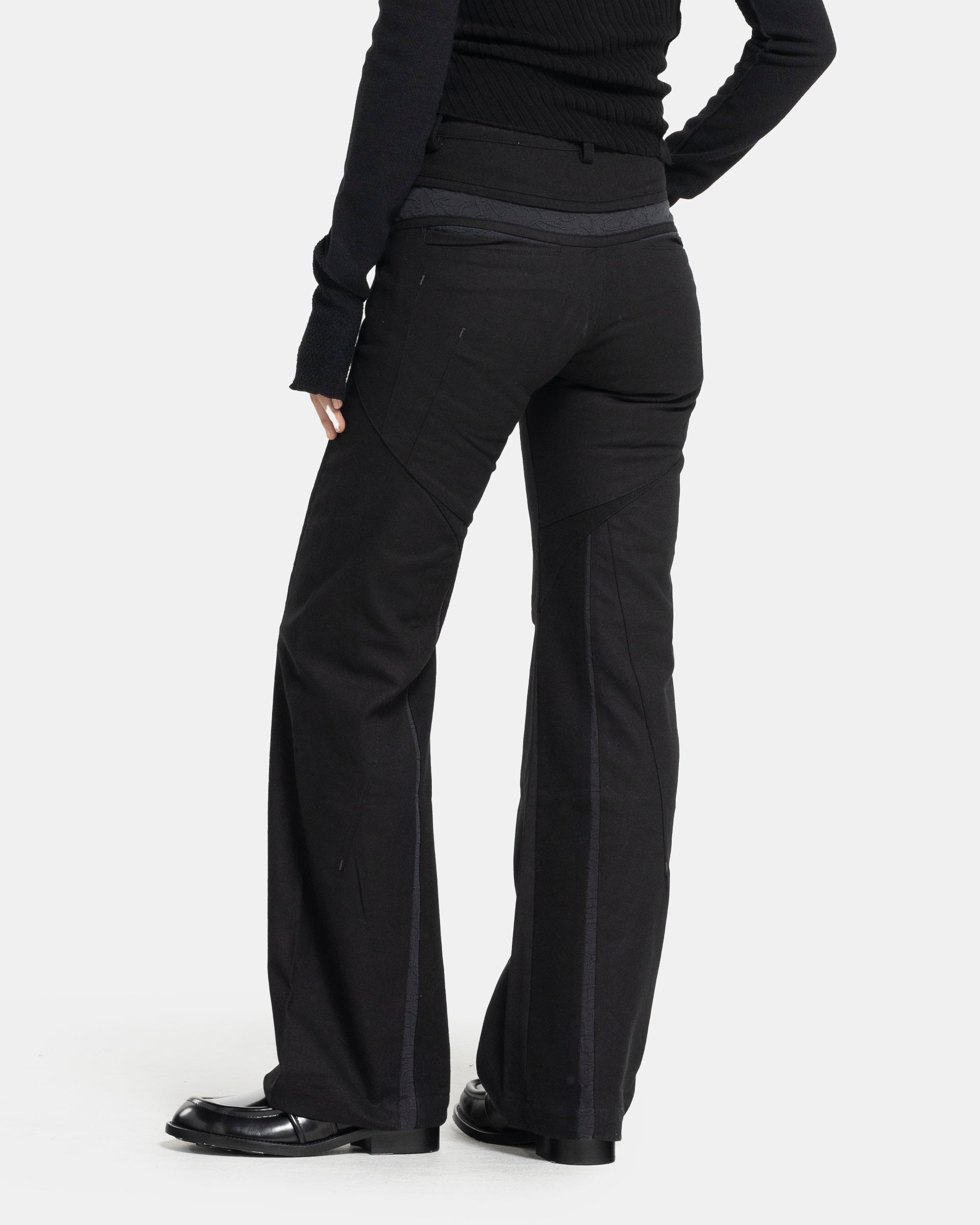 01 Panelled Trouser in Black