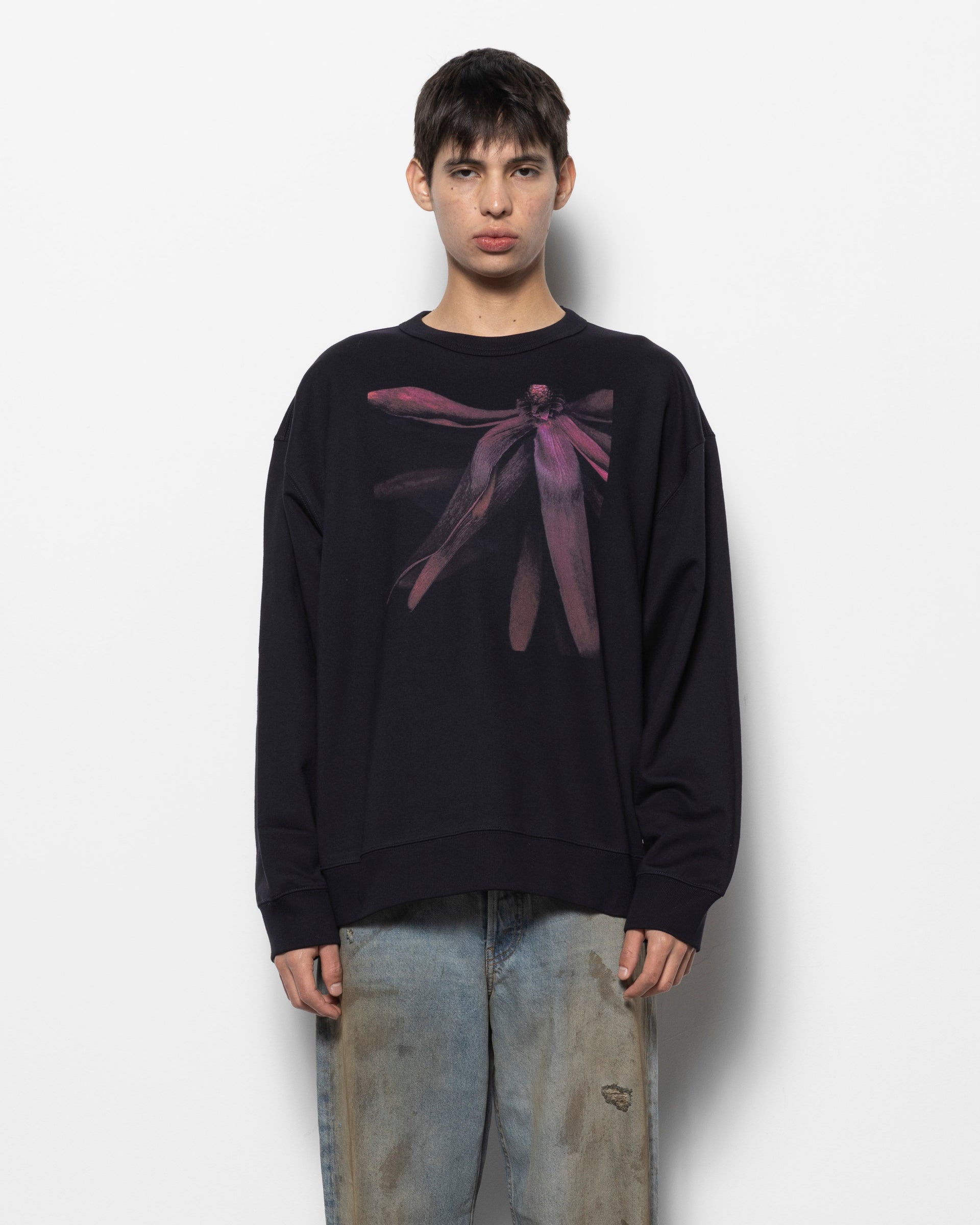 【美品】DRIES VAN NOTEN HAX SWEATSHIRT Dries Van Noten Hax Sweater in Navy | Roden Gray