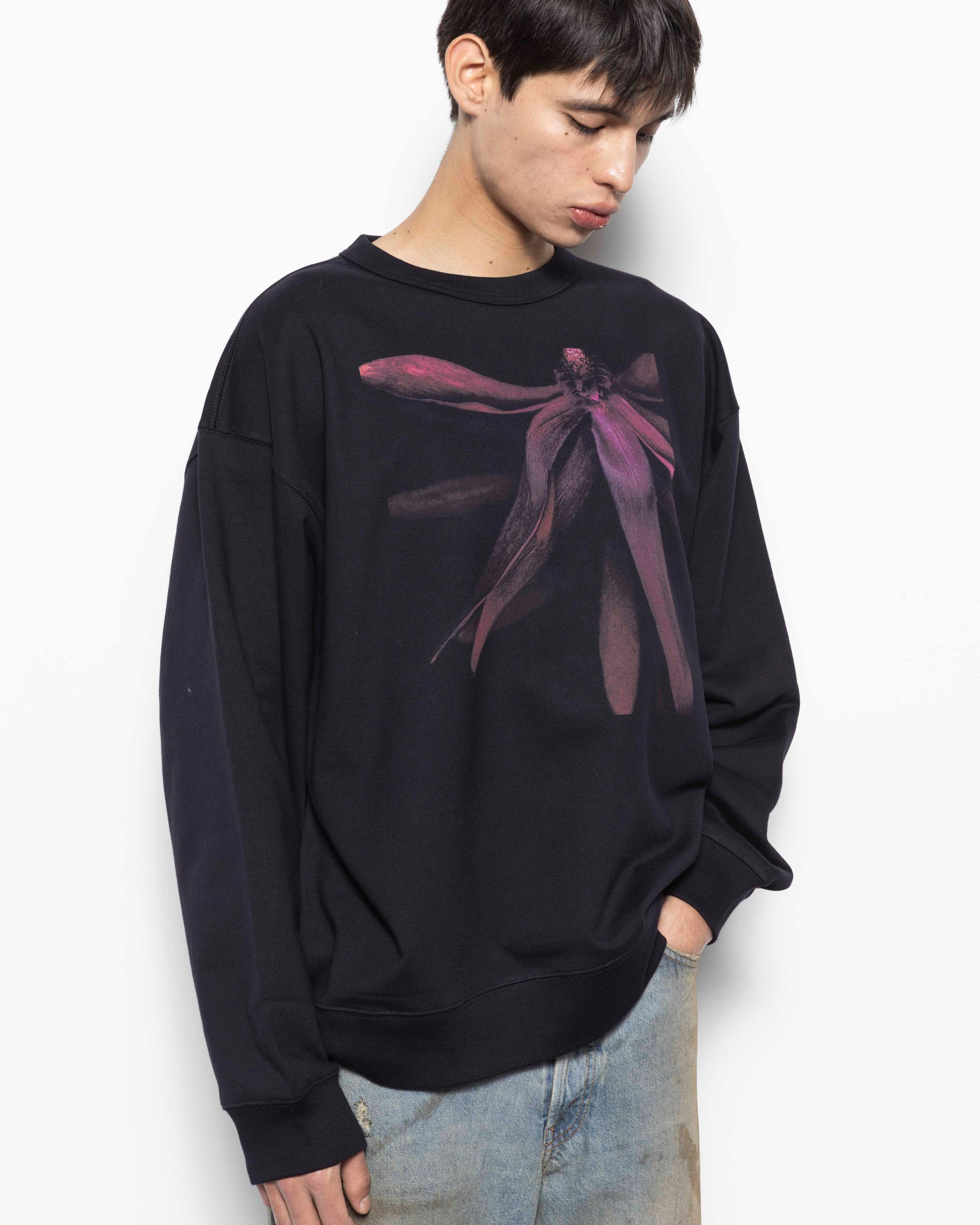 DRIES VAN NOTEN HAX ネイビー Sサイズ 美品 Dries Van Noten Hax Sweater in Navy | Roden Gray