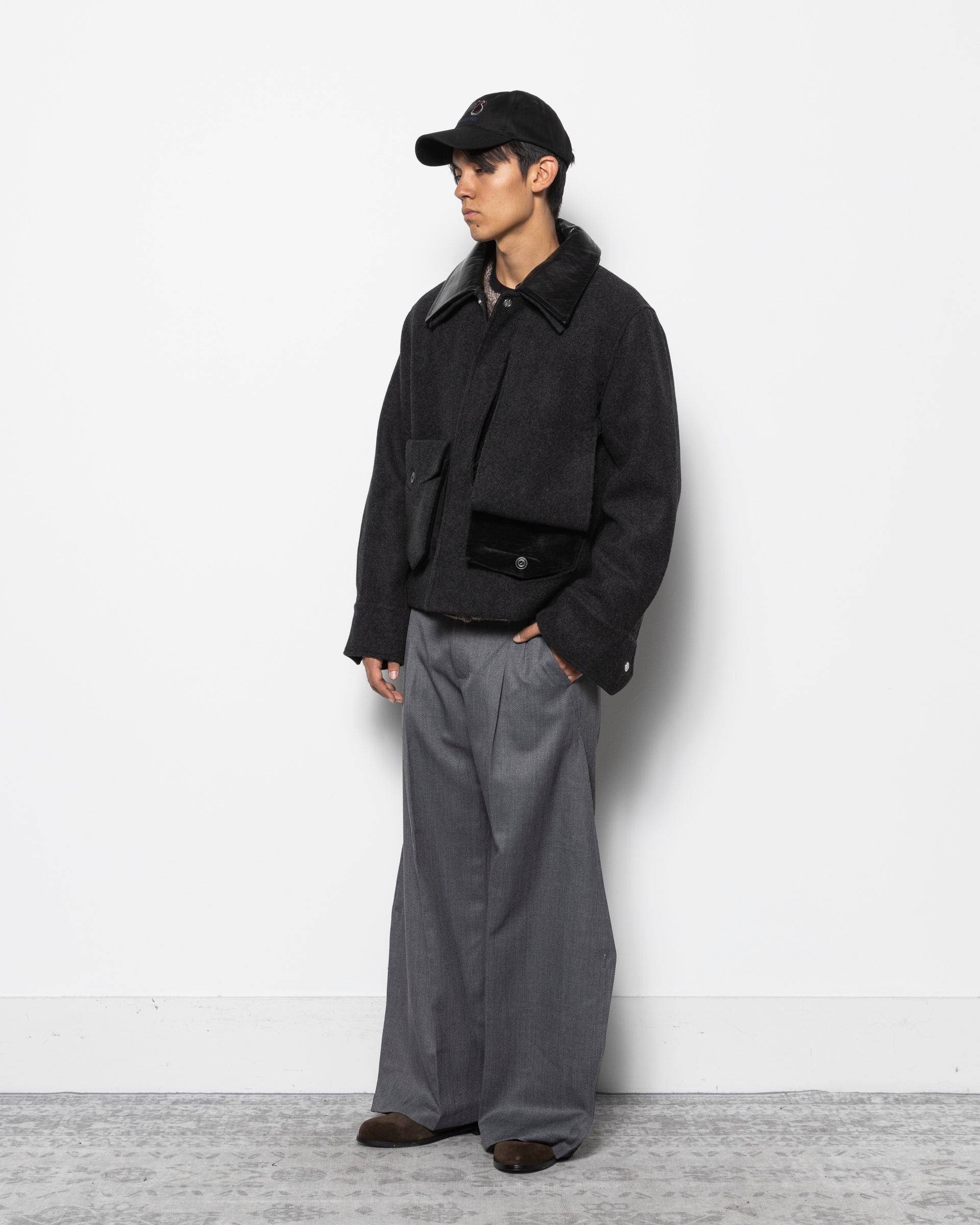 Peeled Off Jacket in Grey | Nullus