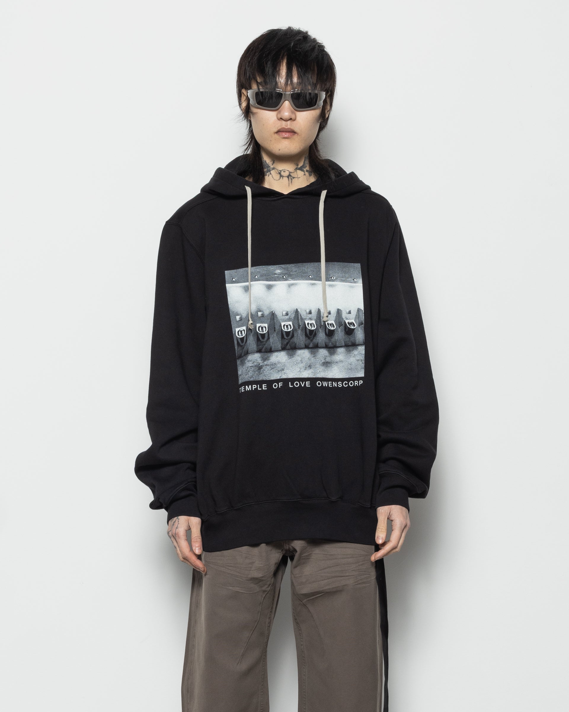 Oversized Knit Sweatshirt in Black and Milk