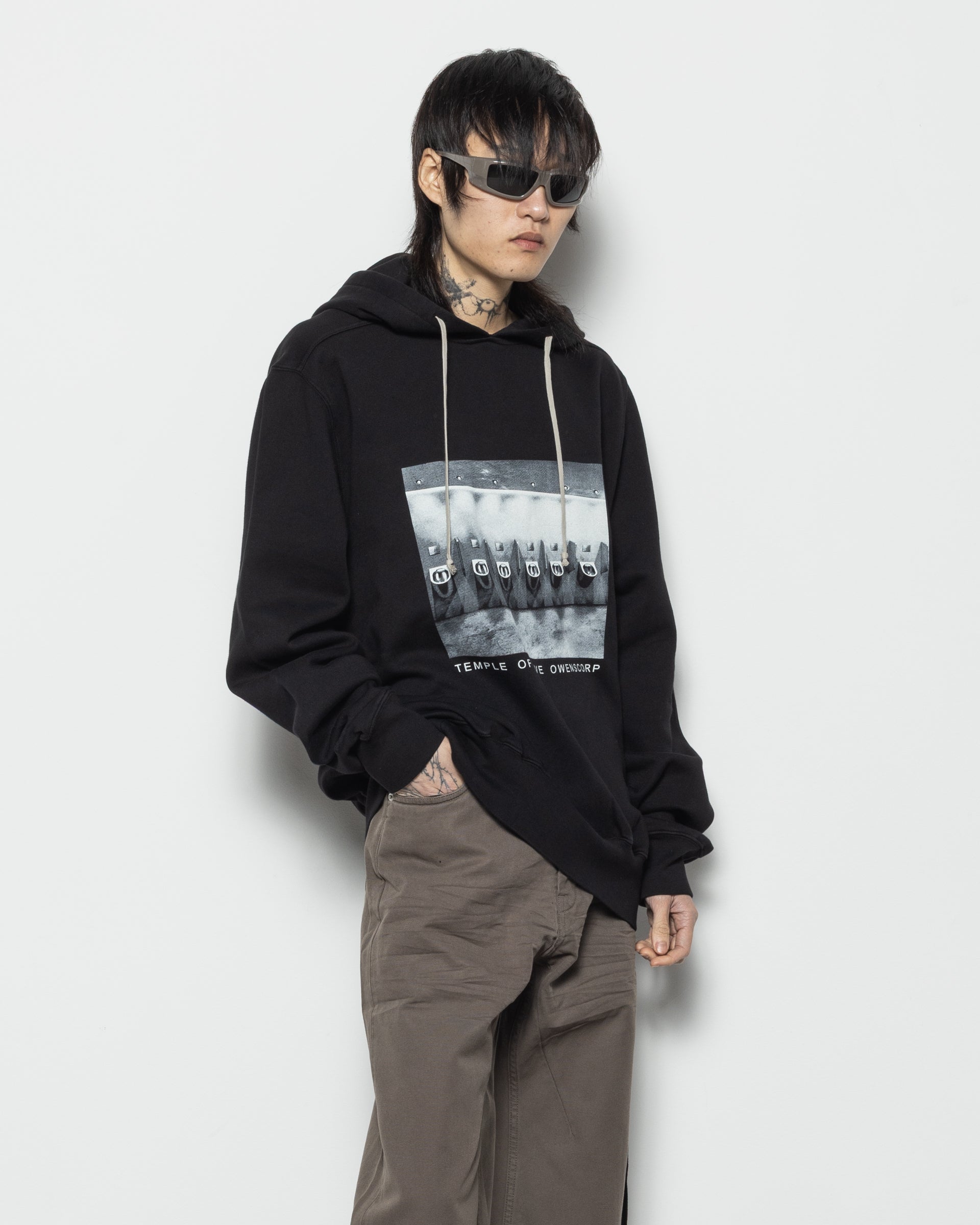 Oversized Knit Sweatshirt in Black and Milk