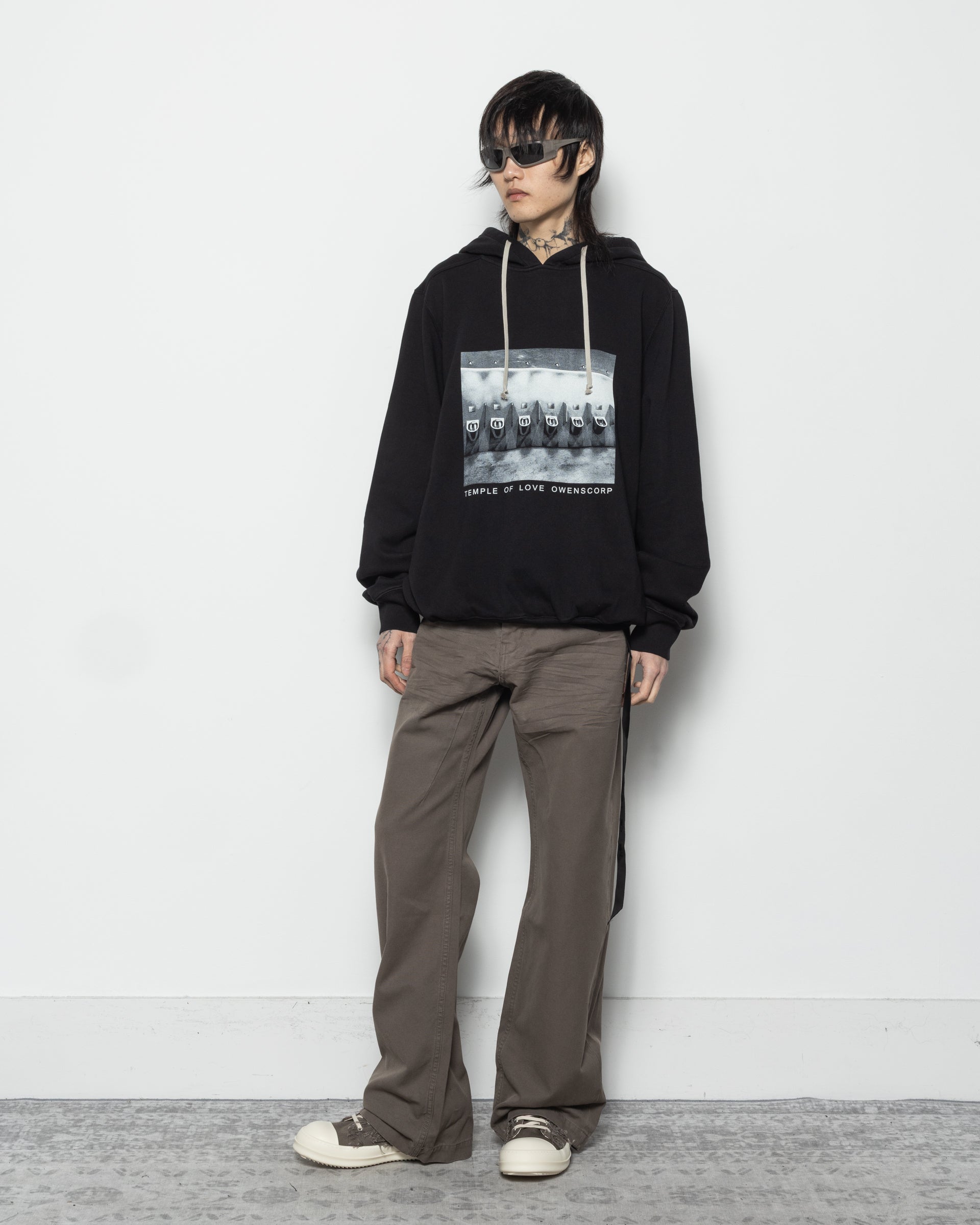 Oversized Knit Sweatshirt in Black and Milk