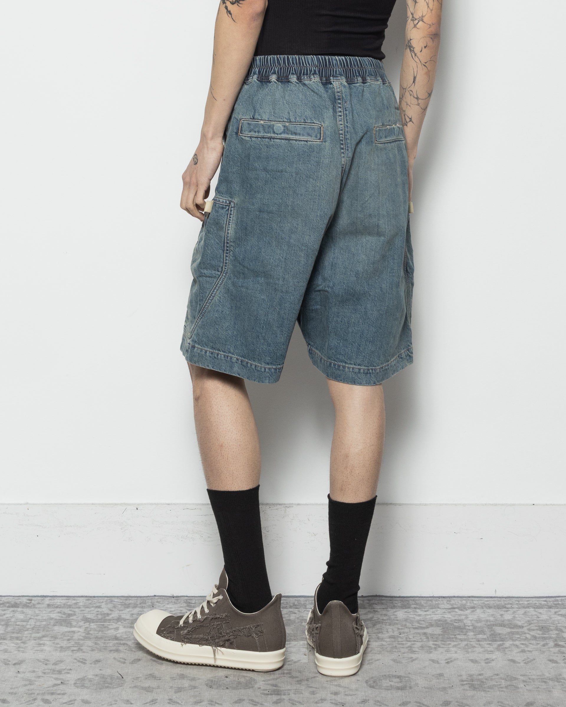 Bauhaus Denim Shorts in Washed Indigo