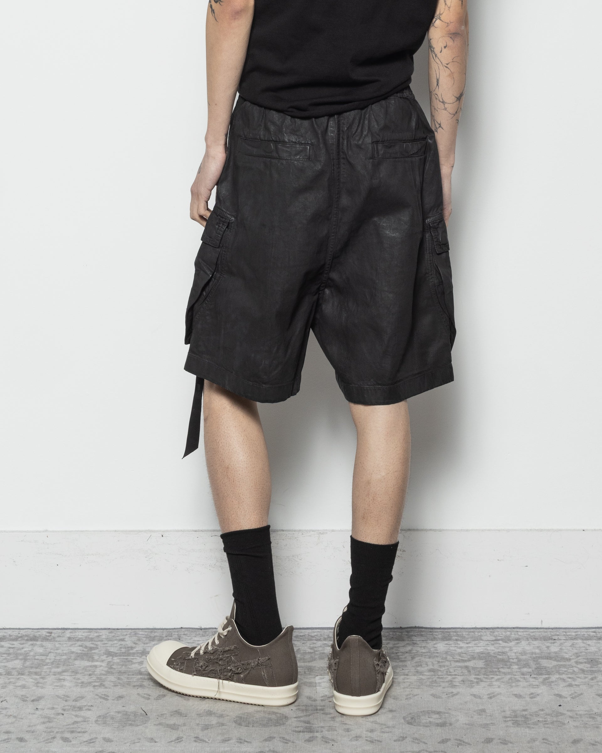 Cargo Belas Denim Shorts in Black