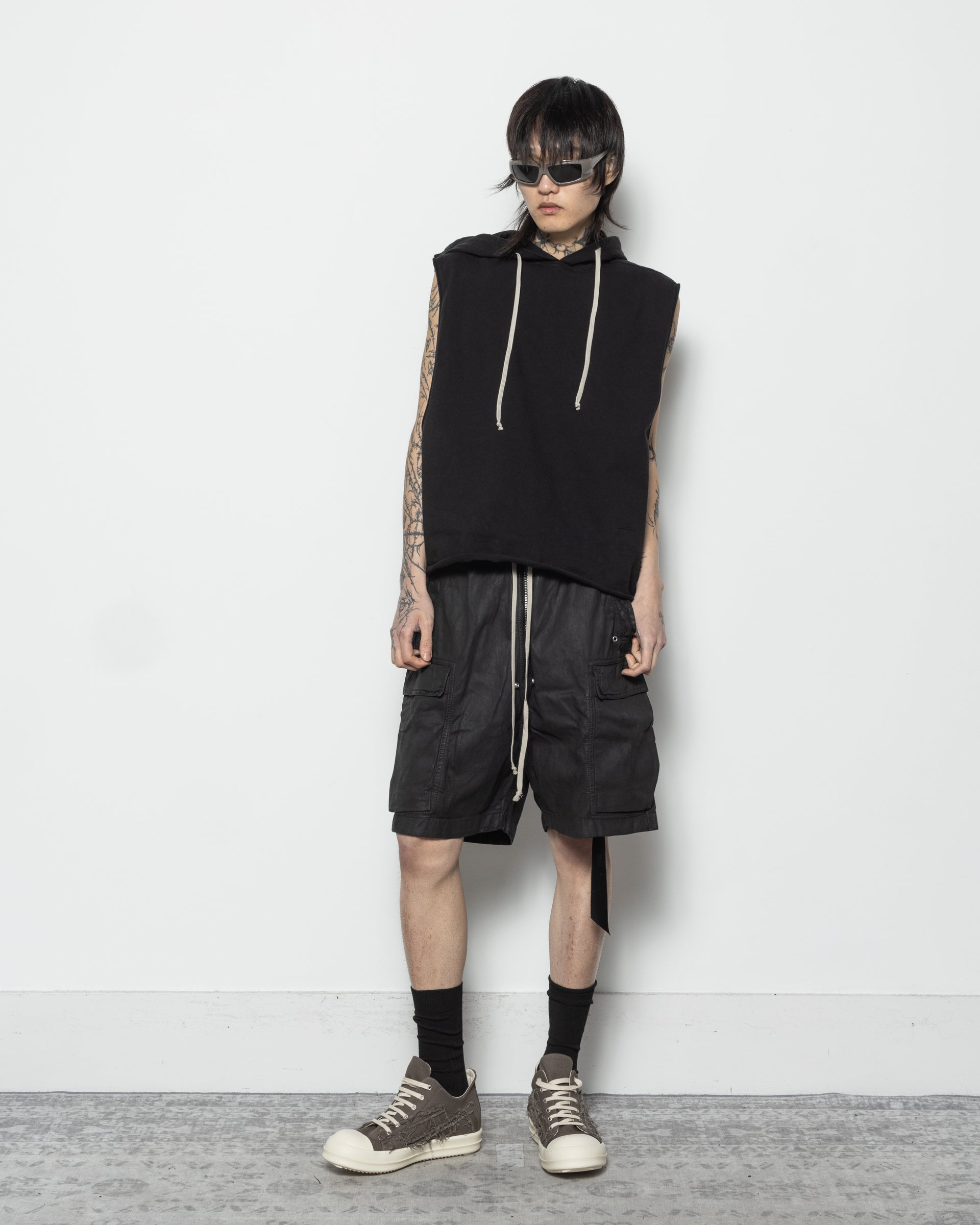 Cargo Belas Denim Shorts in Black