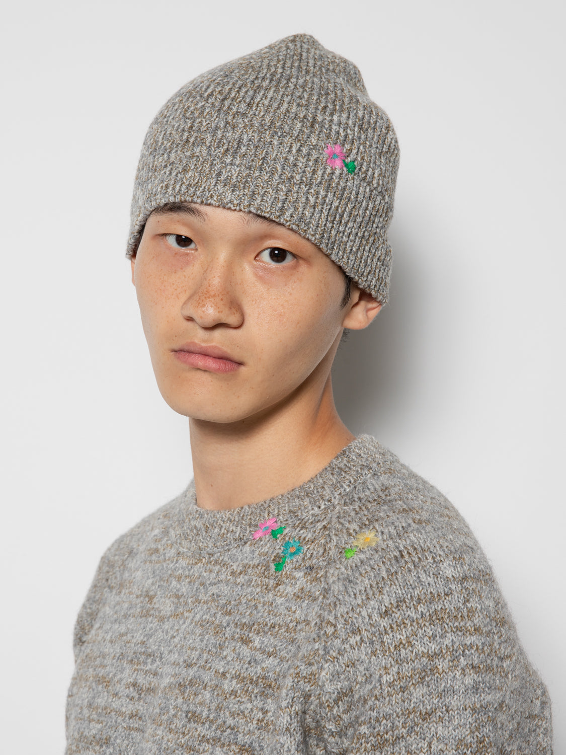 Manar Wool Beanie in Light Grey
