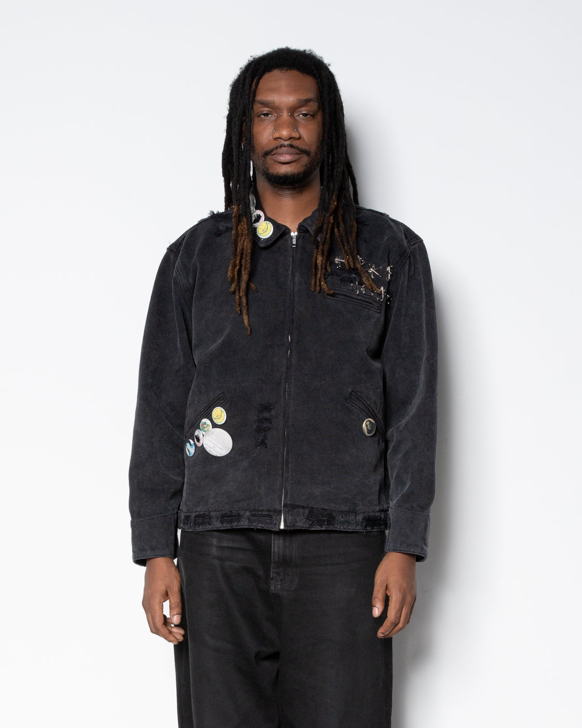 Charms Work Jacket in Vintage Black