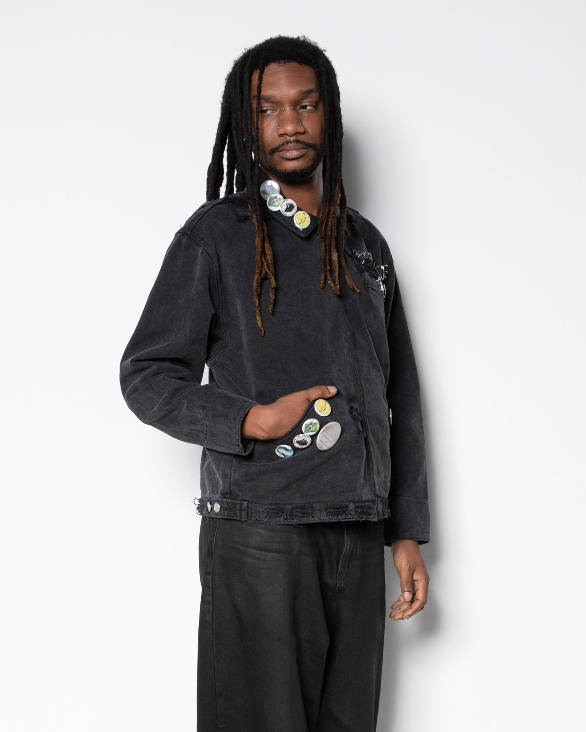 Charms Work Jacket in Vintage Black