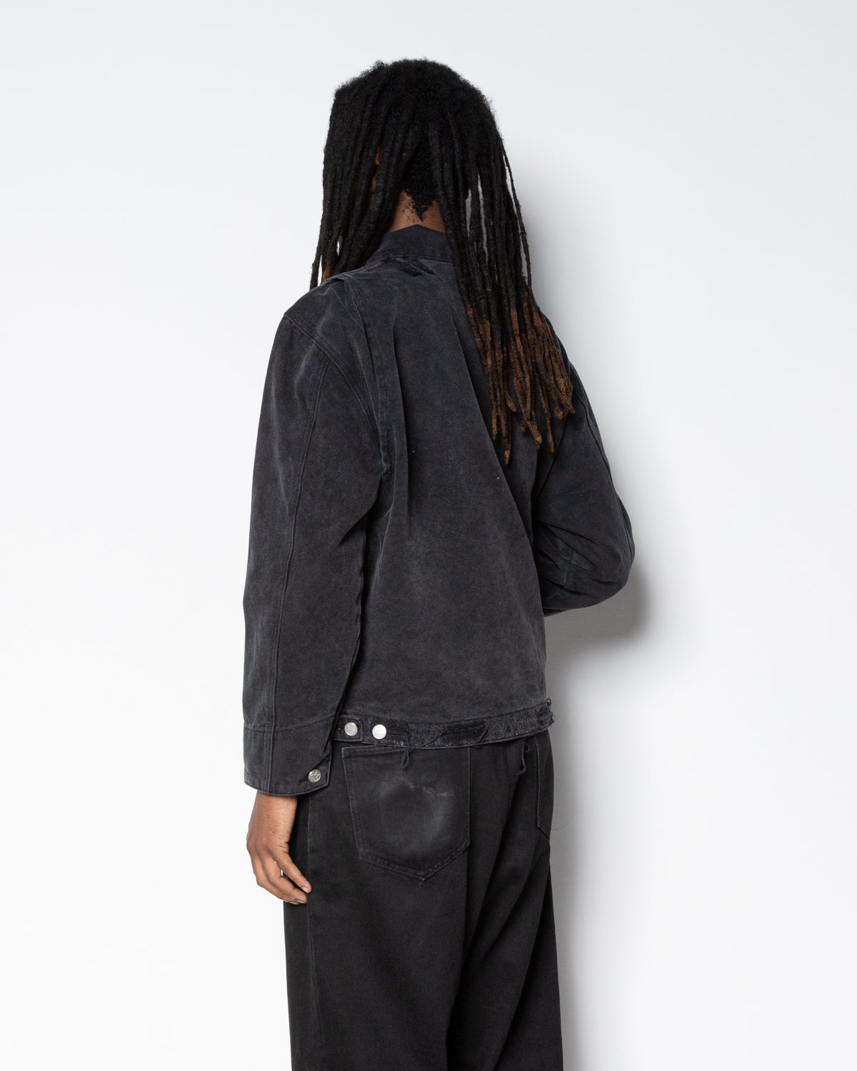 Charms Work Jacket in Vintage Black