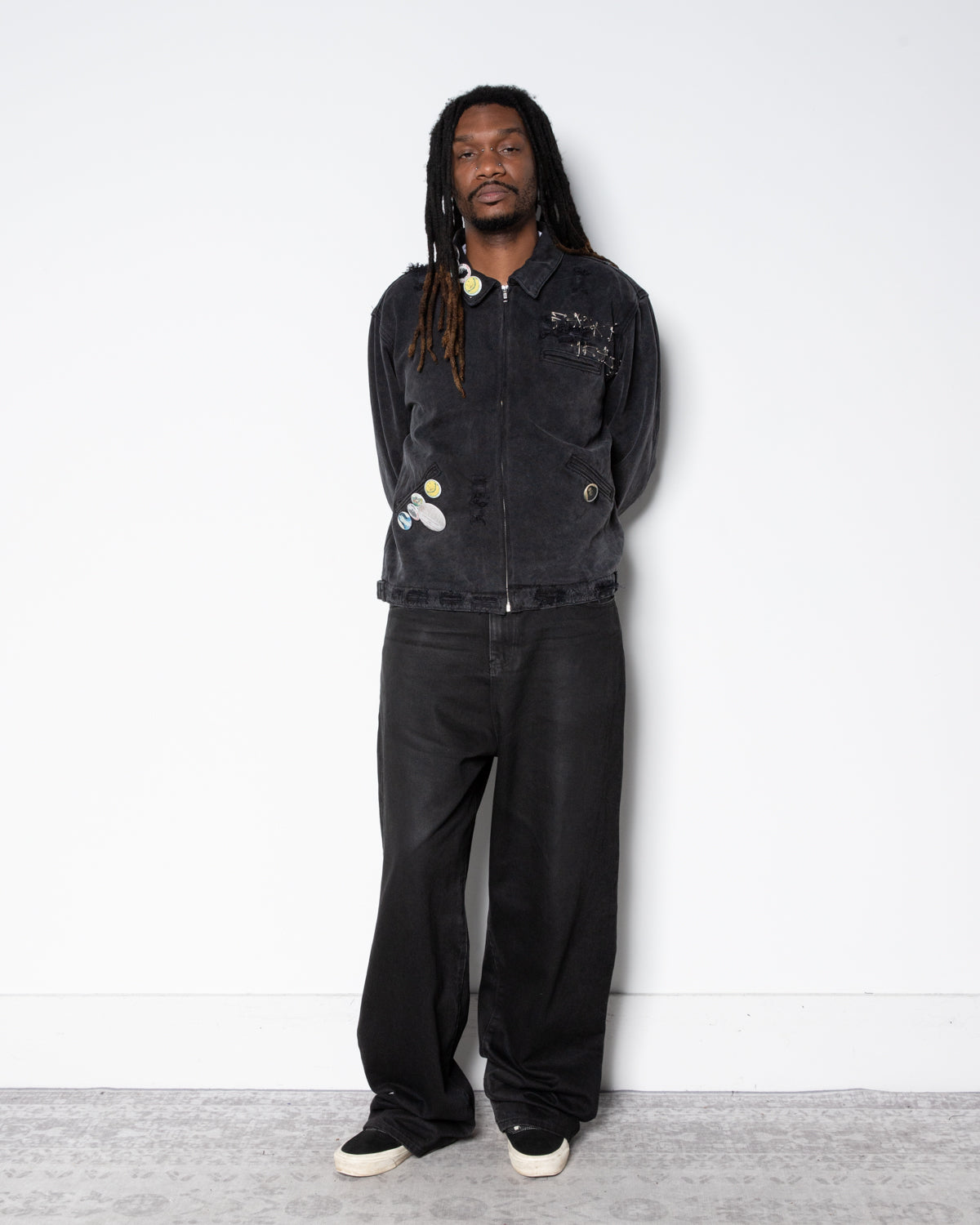 Charms Work Jacket in Vintage Black