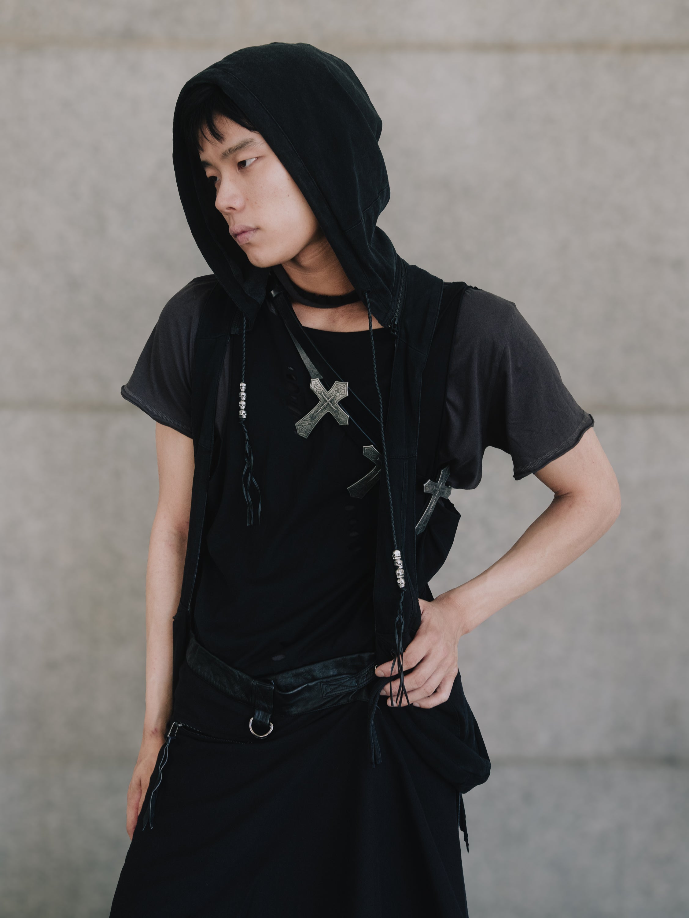 Common Divisor:Pollux Washed Denim Pants in Black|RODEN GRAY