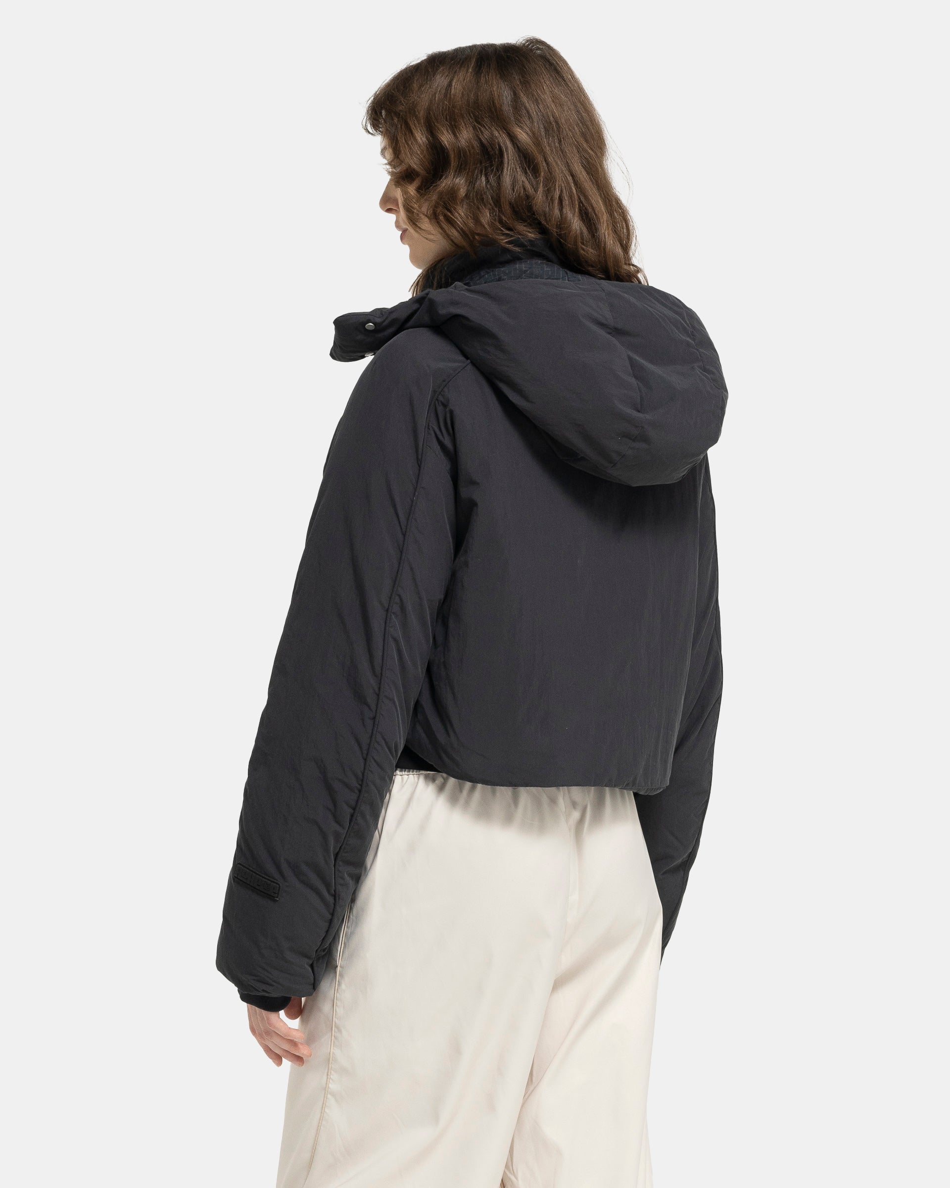 Re:Down Crop Puffer Jacket in Black