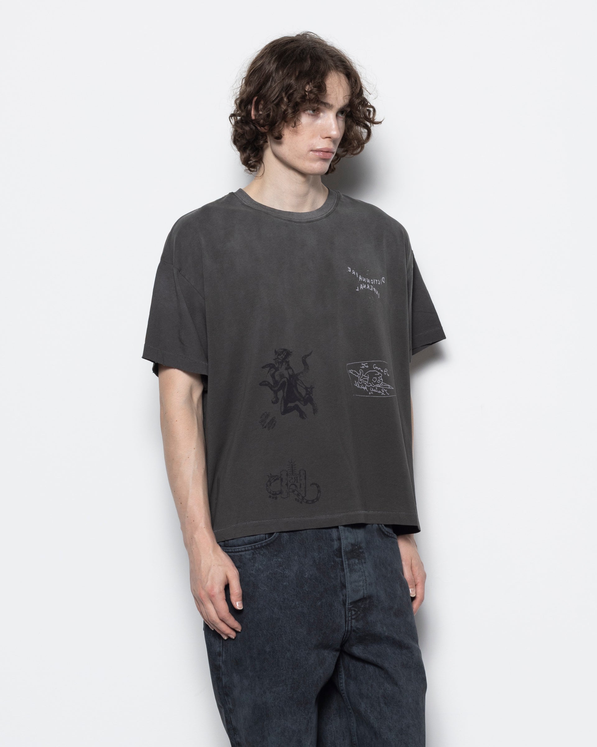 Hell Dictionary Tee in Black and Grey