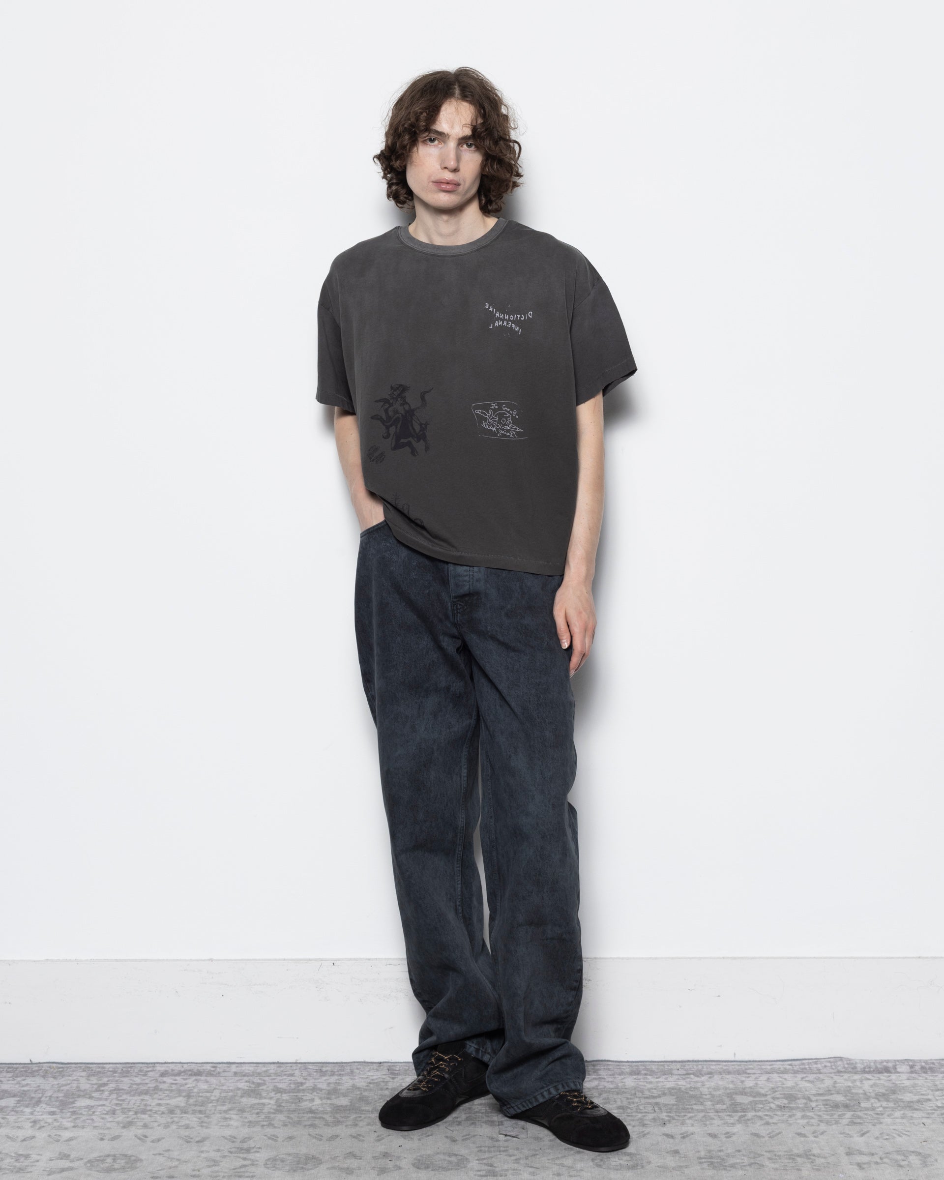 Hell Dictionary Tee in Black and Grey