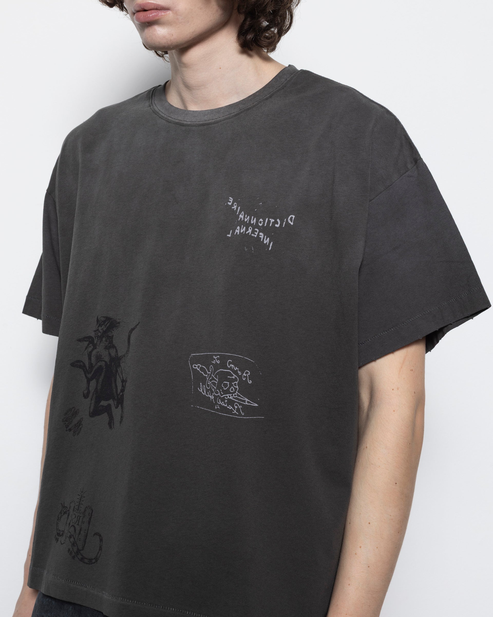 Hell Dictionary Tee in Black and Grey