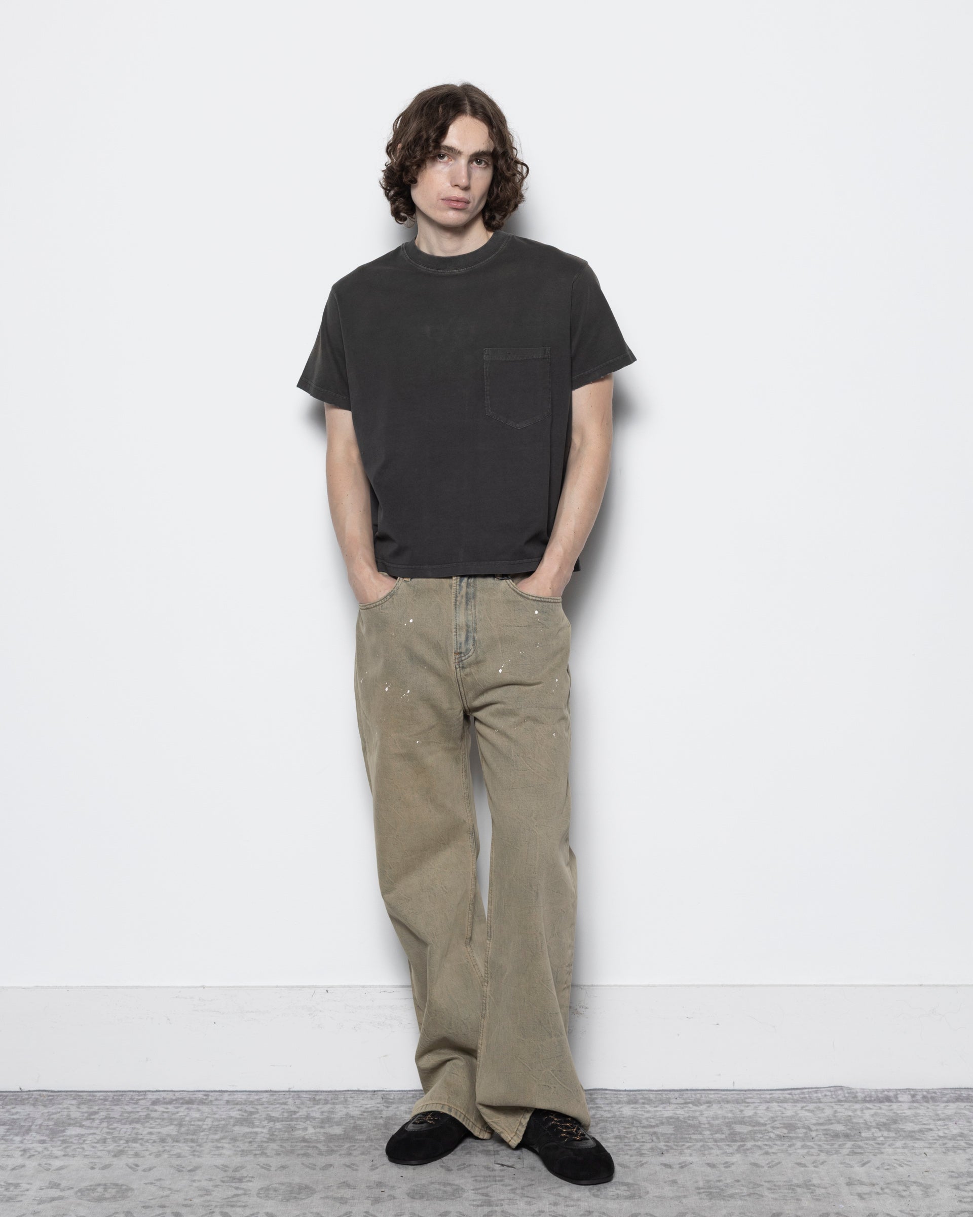 Records INC. Lone Painter Straight Fit Jean in Grey | Roden Gray