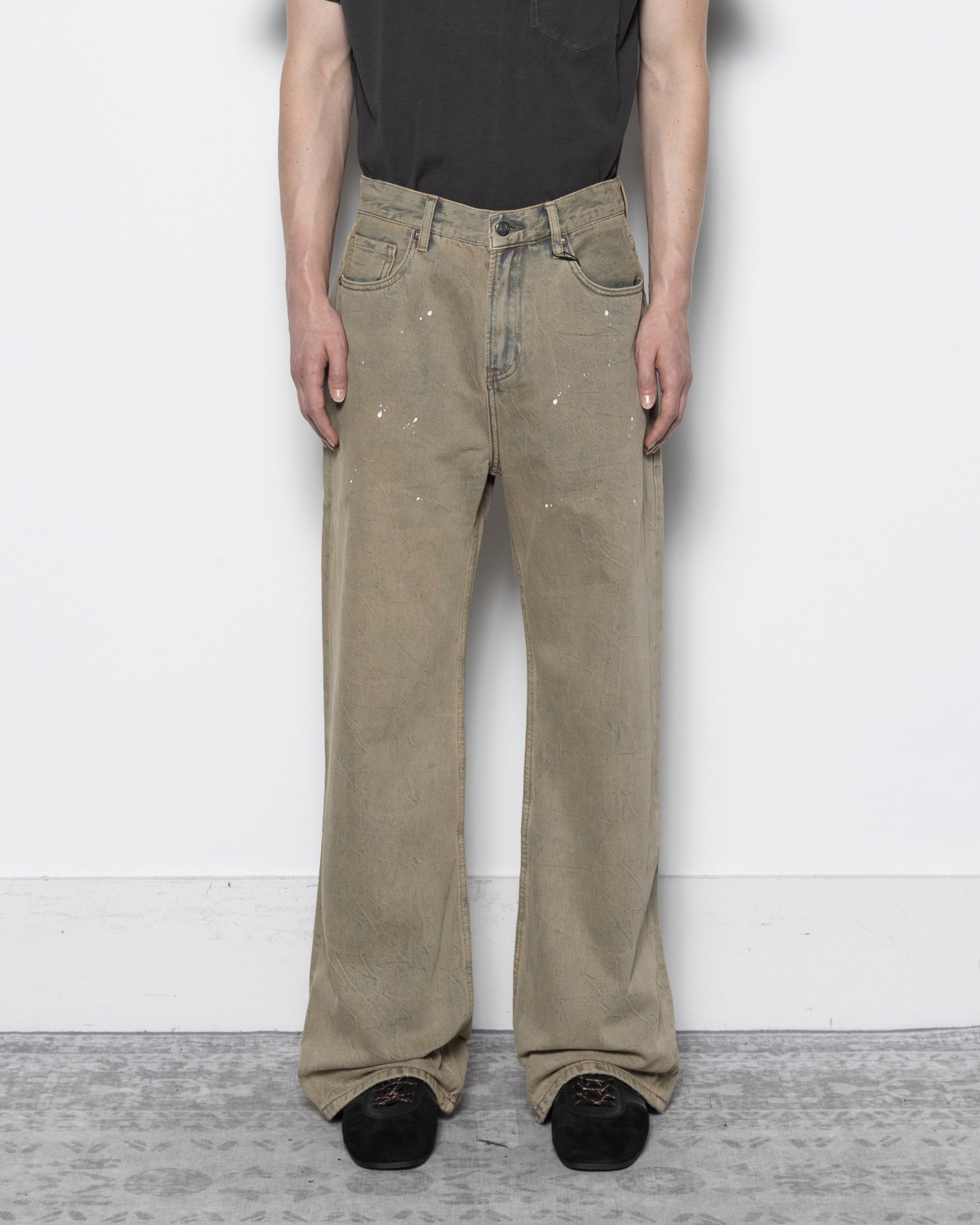 パンツ KHAKIPOINT Record Straight Denim gray S Records INC. Lone Painter Straight Fit Jean in Grey | Roden Gray