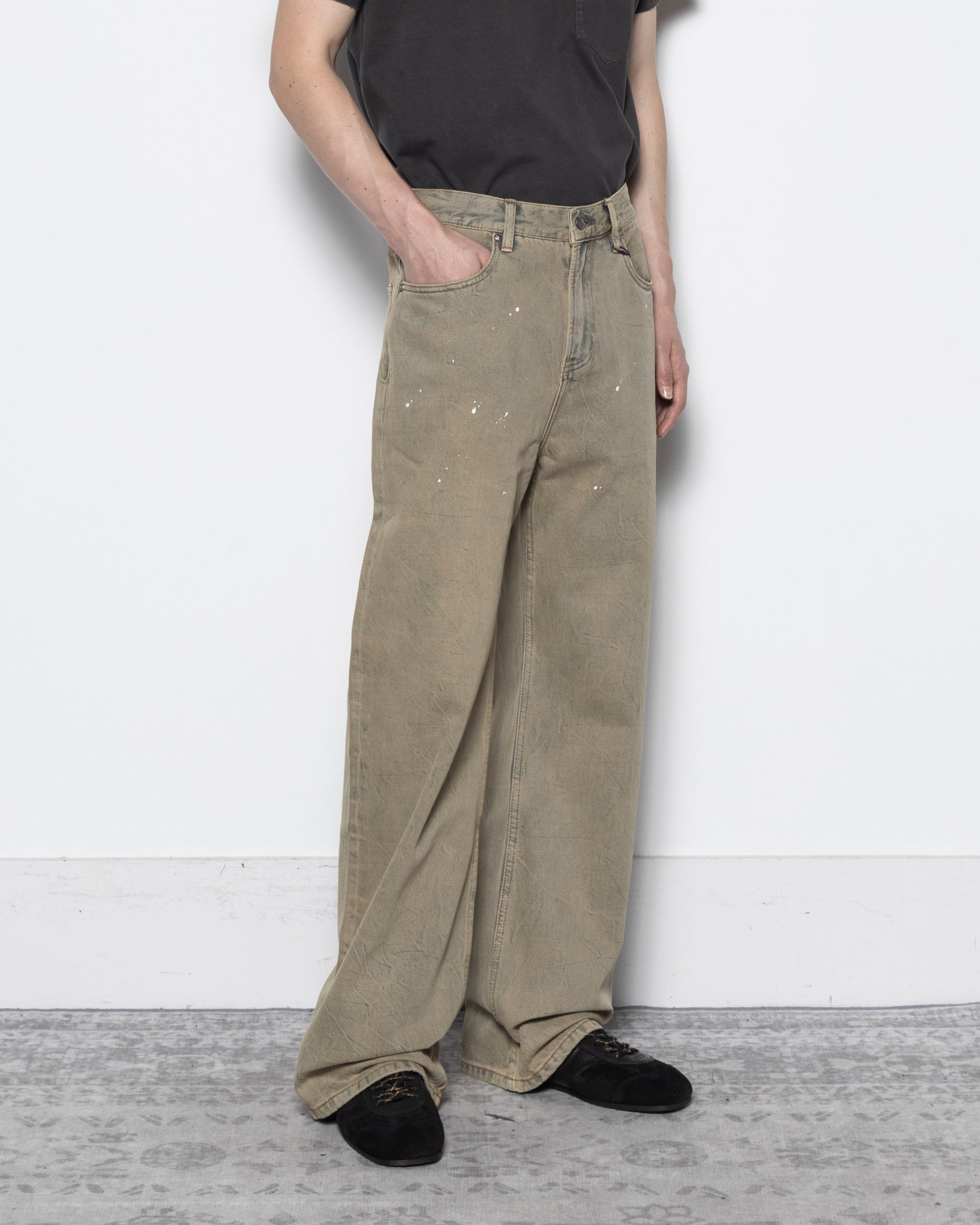 Lone Painter Straight Fit Jean in Grey