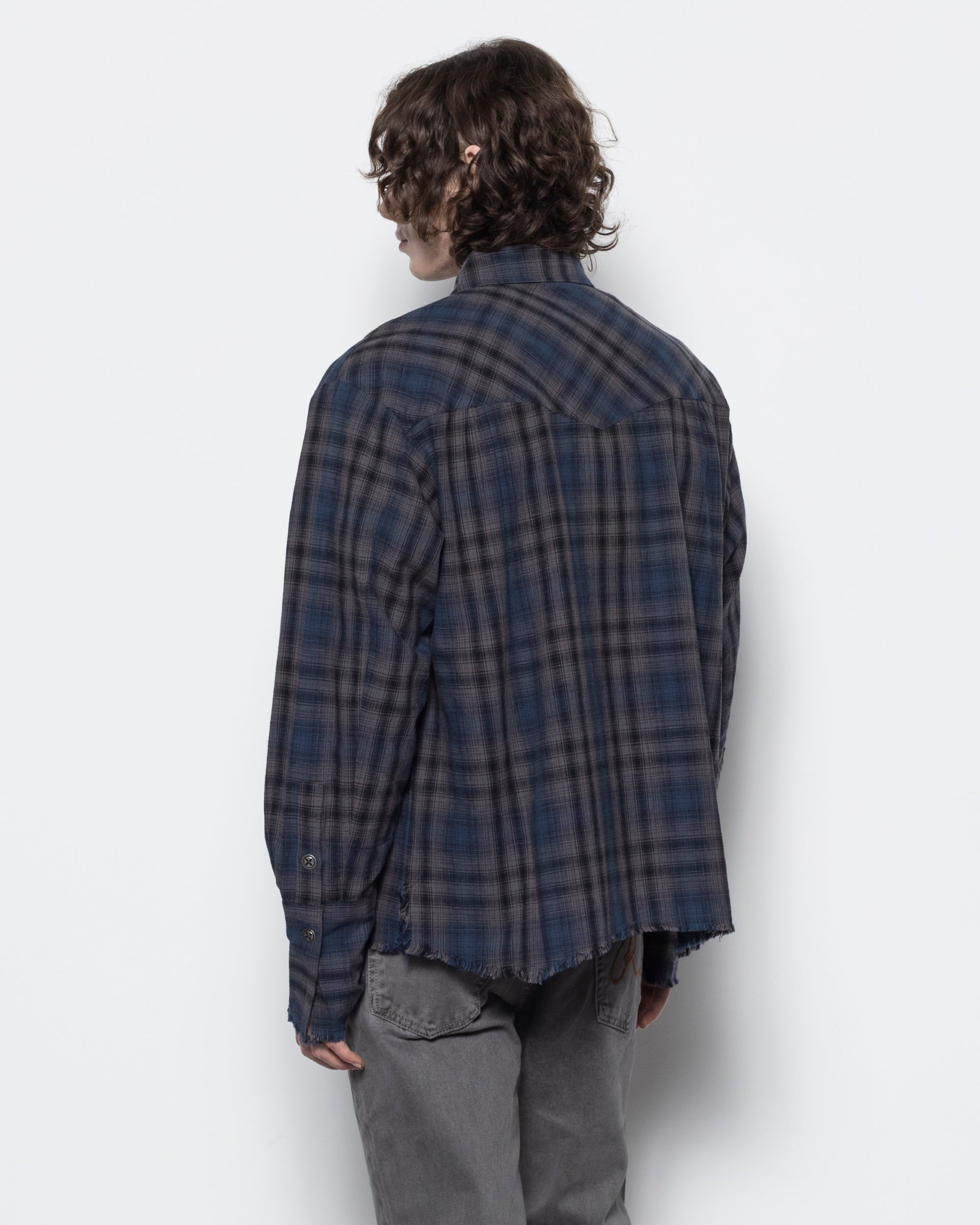 Outlaw Shirt in Blue and Grey