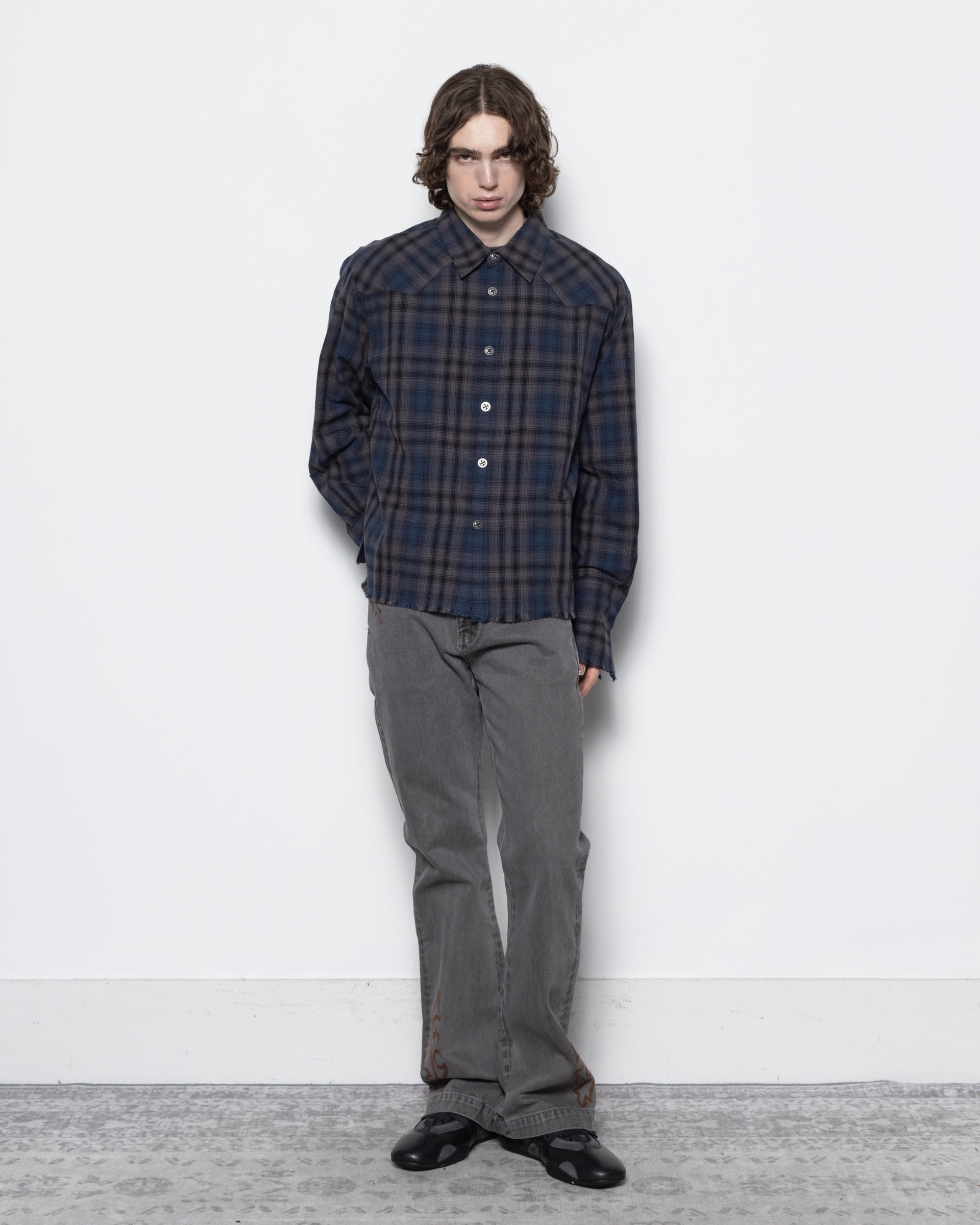 Outlaw Shirt in Blue and Grey