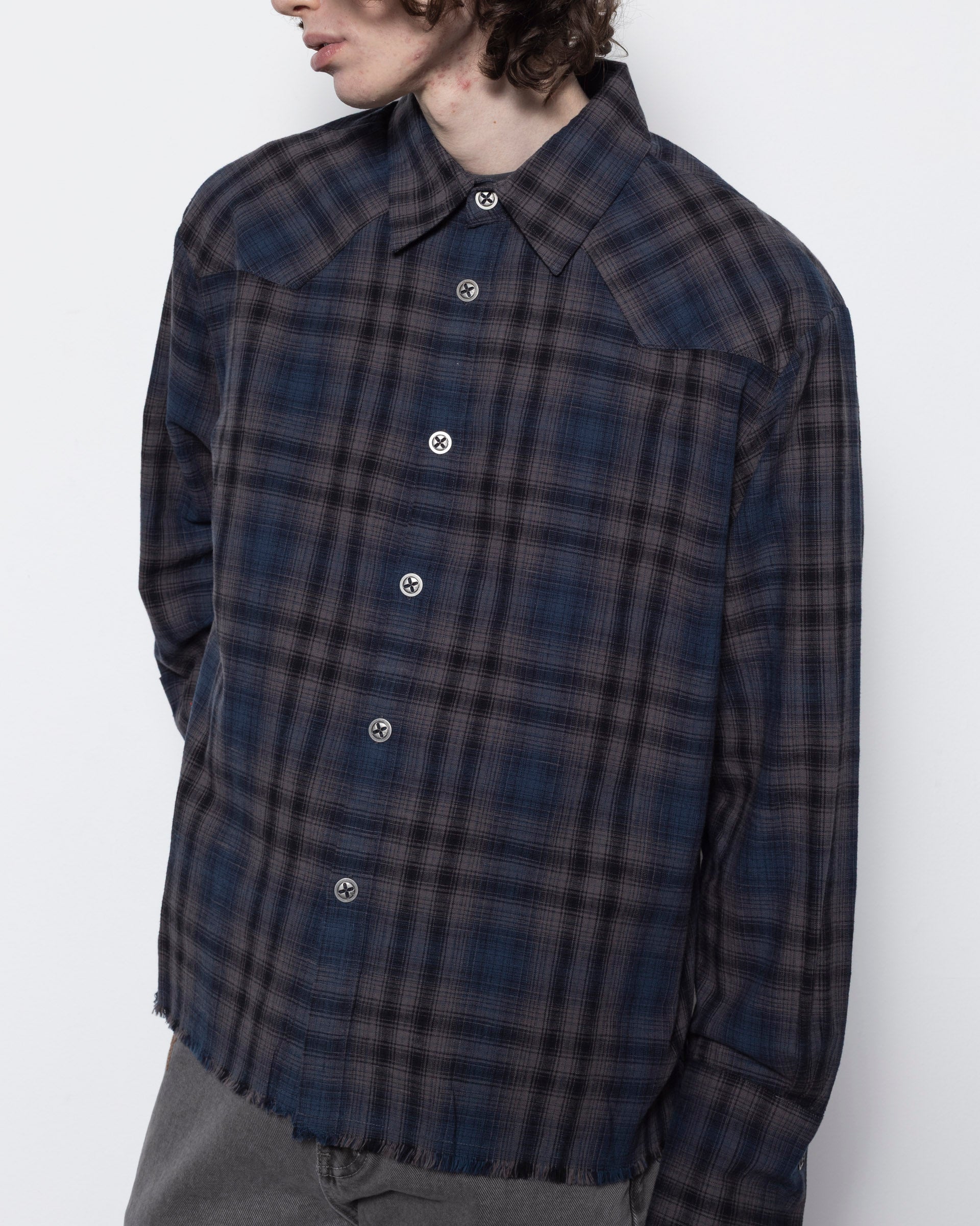 Outlaw Shirt in Blue and Grey