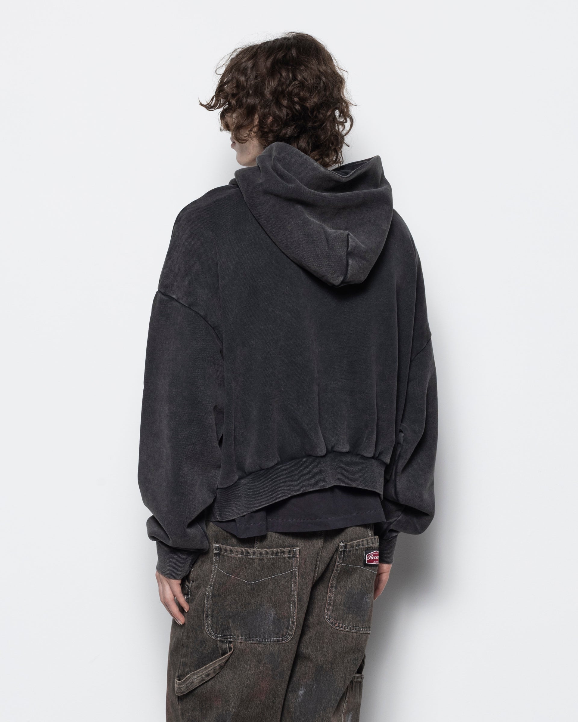 R Club Hoodie in Grey and Black