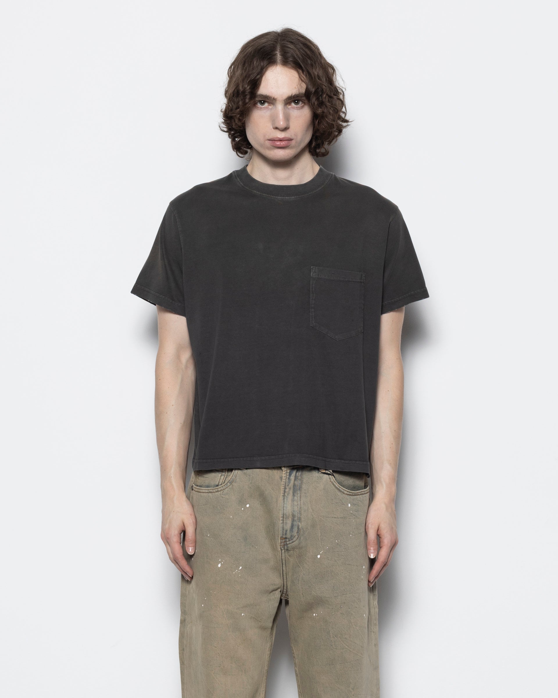 Vintage Pocket Tee in Desert Light Grey