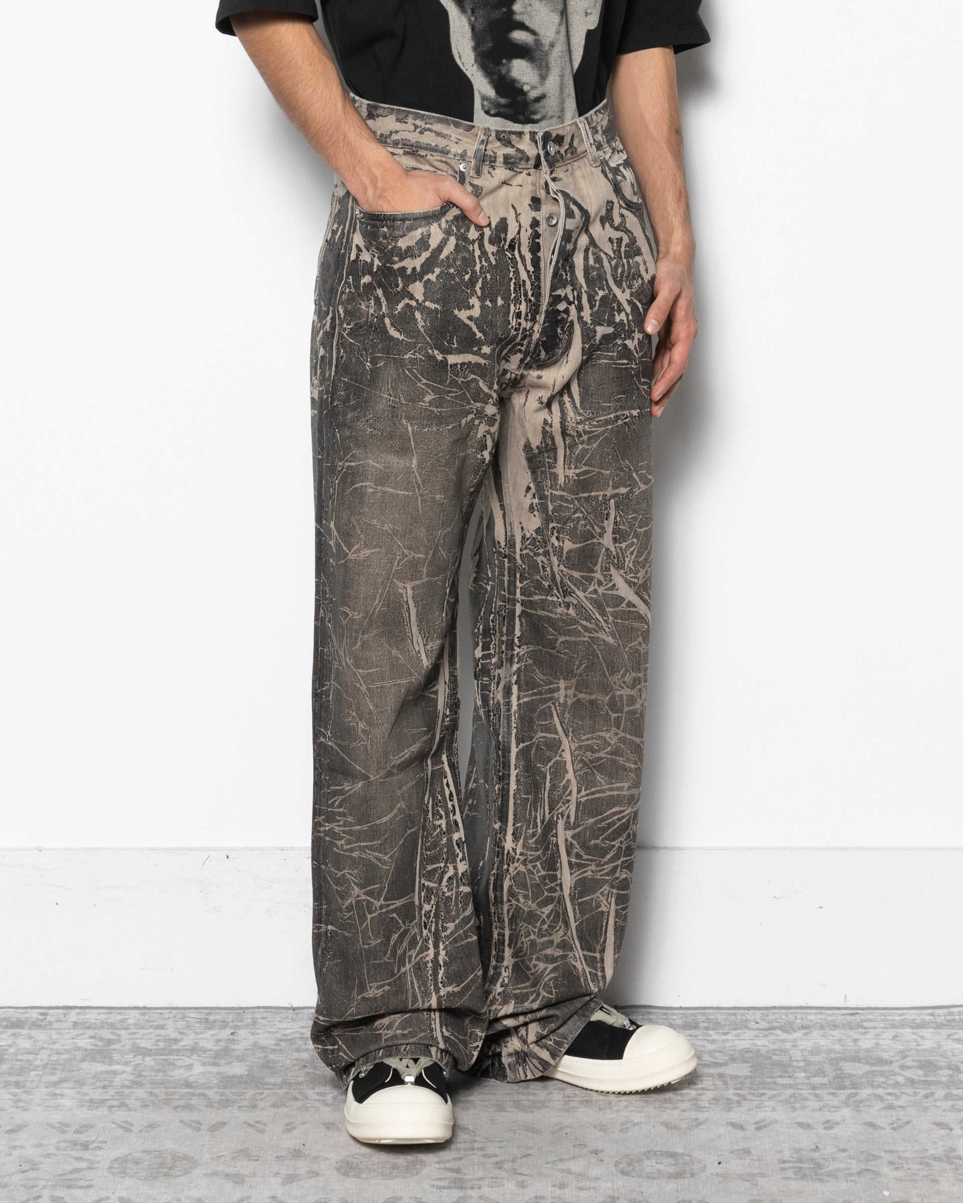 Rick Owens DRKSHW Concordians Geth Jeans in Black | RODEN GRAY
