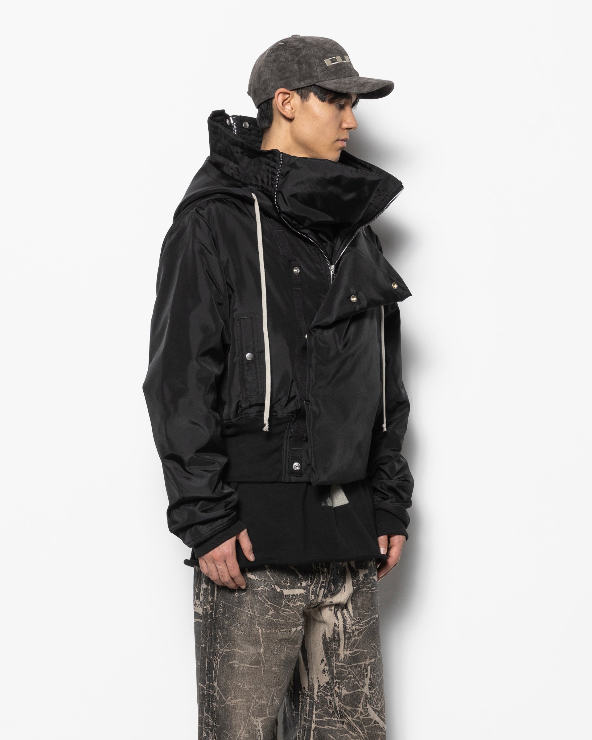 Cropped Alice Parka Jacket in Black