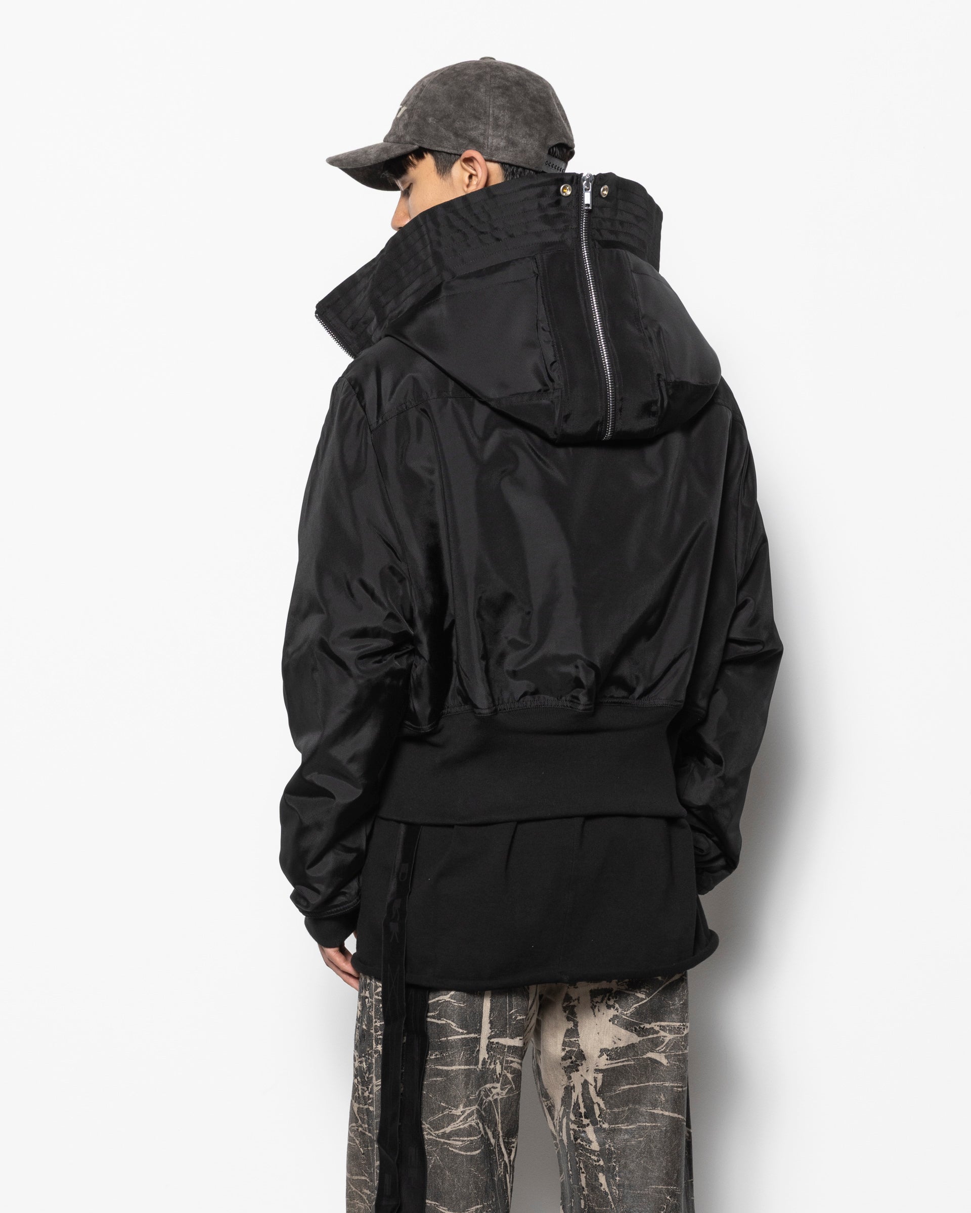 ジャケット・アウター RICK OWENS FW25 CROPPED ALICE PARKA Rick Owens Unisex Luxor Alice Cropped Bomber in Black