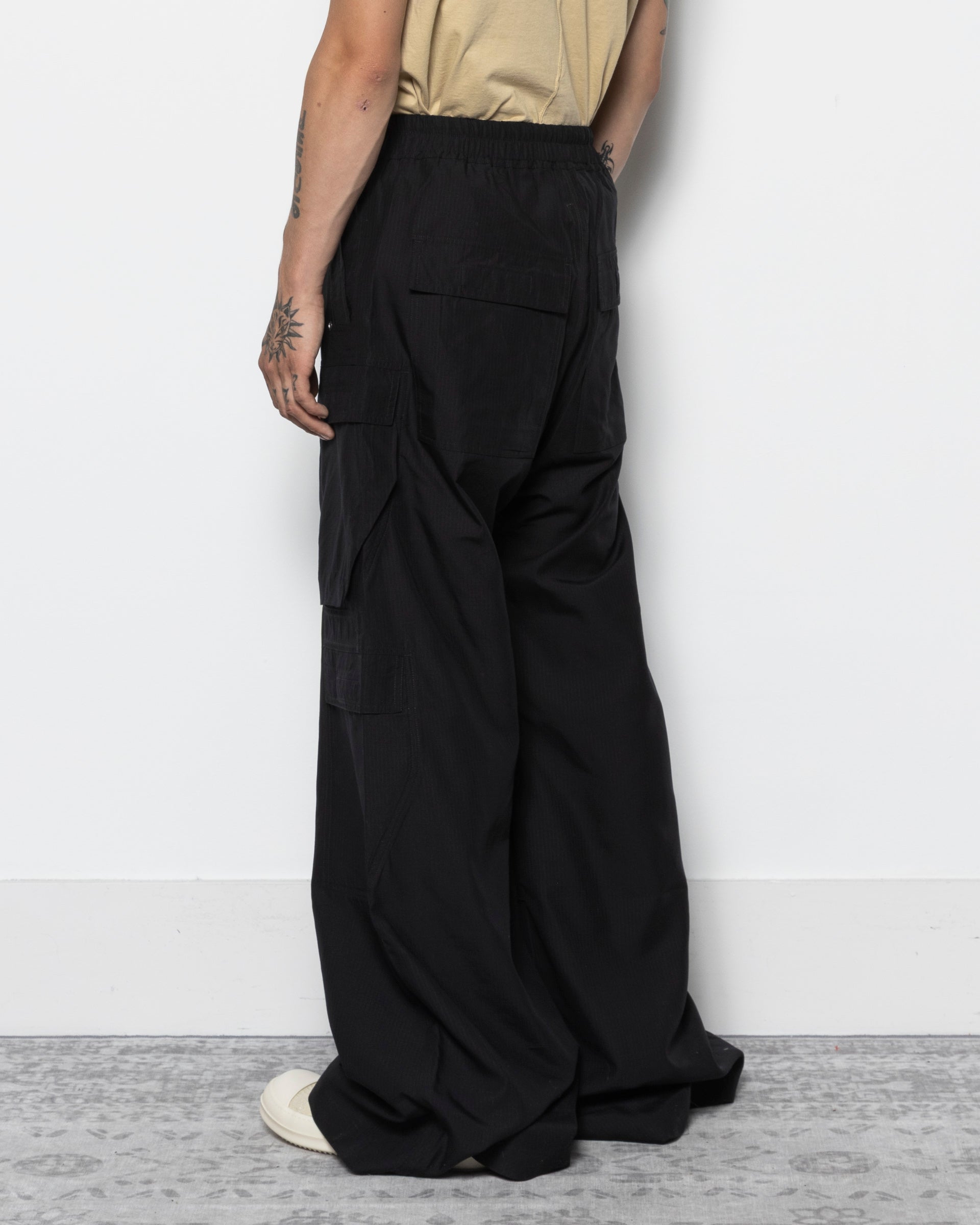 Rick Owens Drkshdw Double Cargo Jumbo Belas in Black | RODEN GRAY