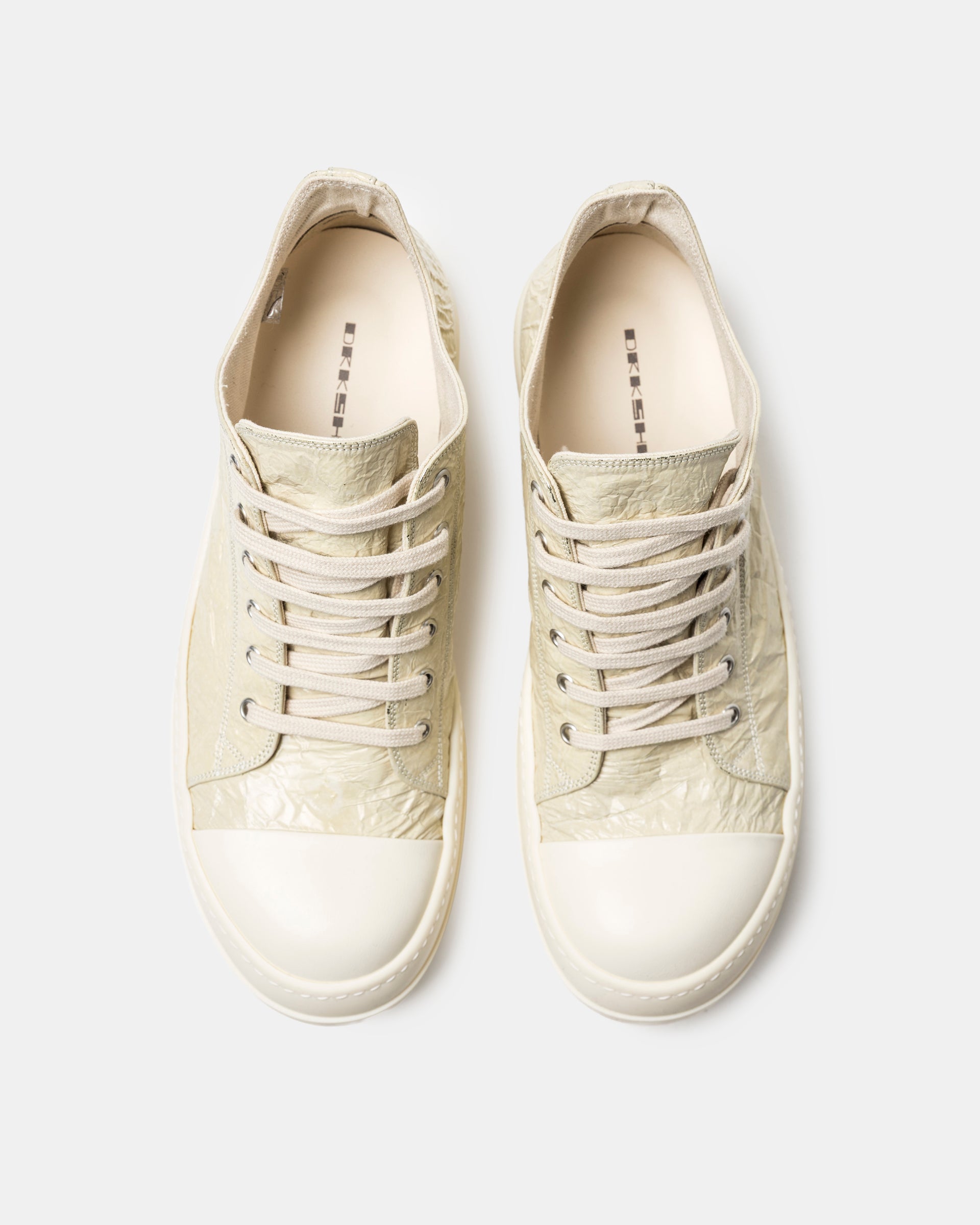 Denim Low Sneakers in Parchment/Milk
