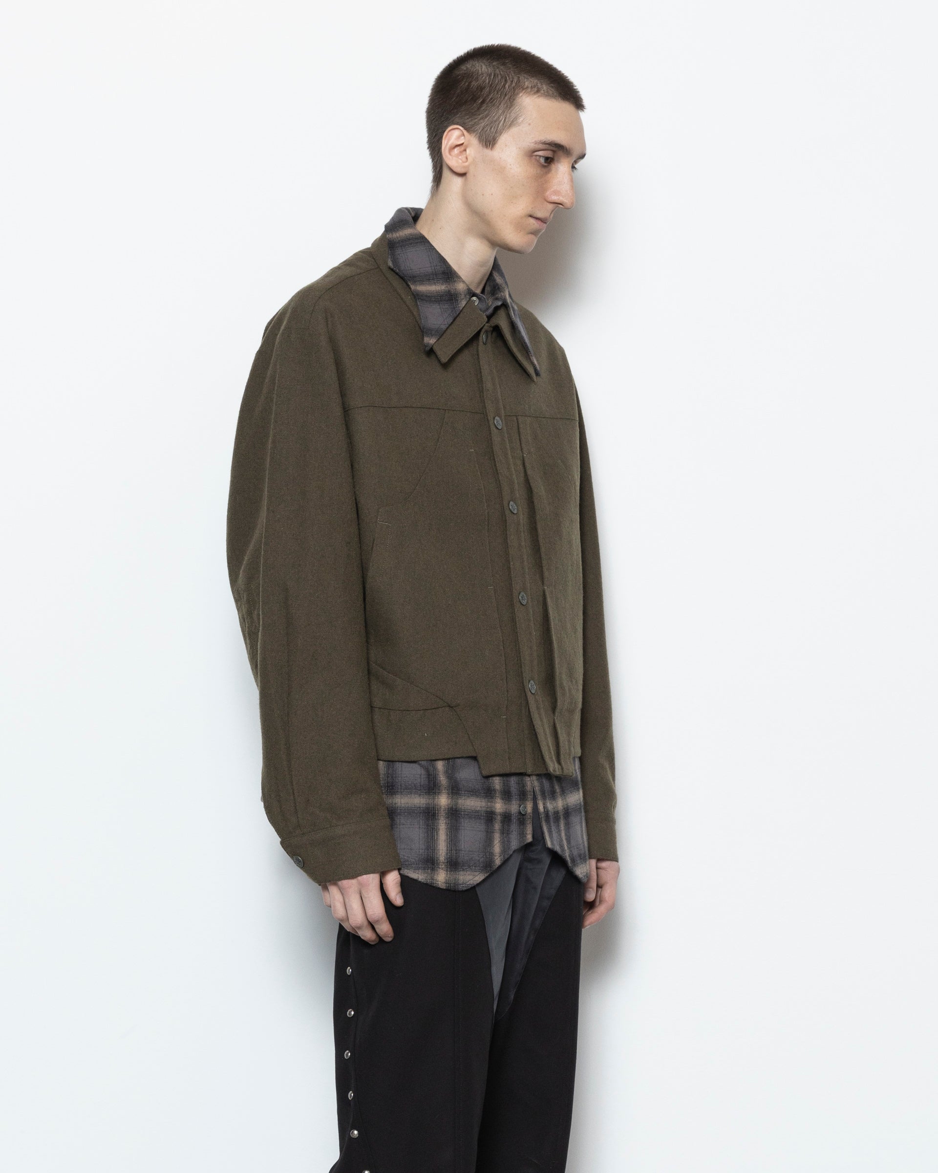 Dylan Oversized Jacket in Green