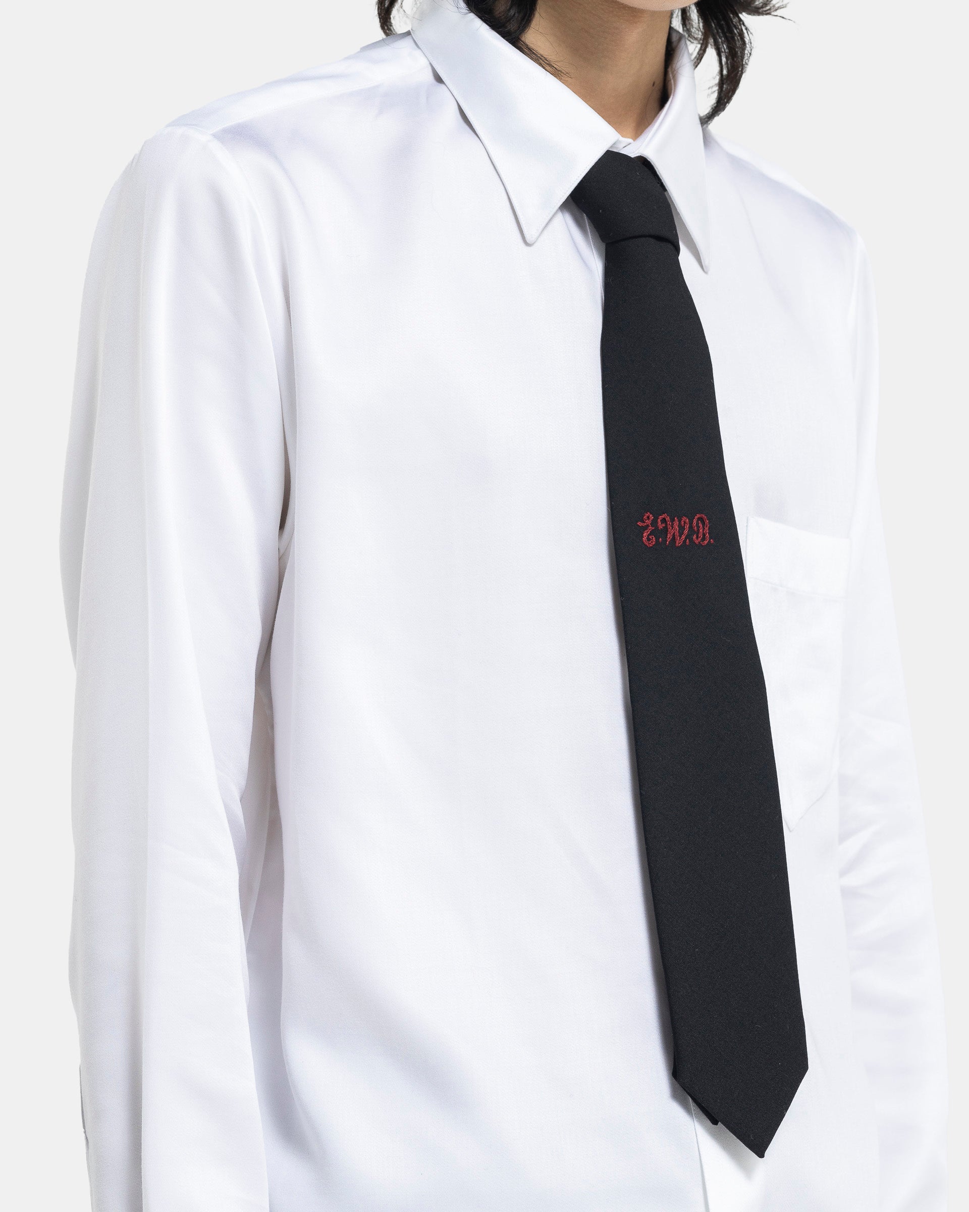 EWB Embroidered Tie in Black