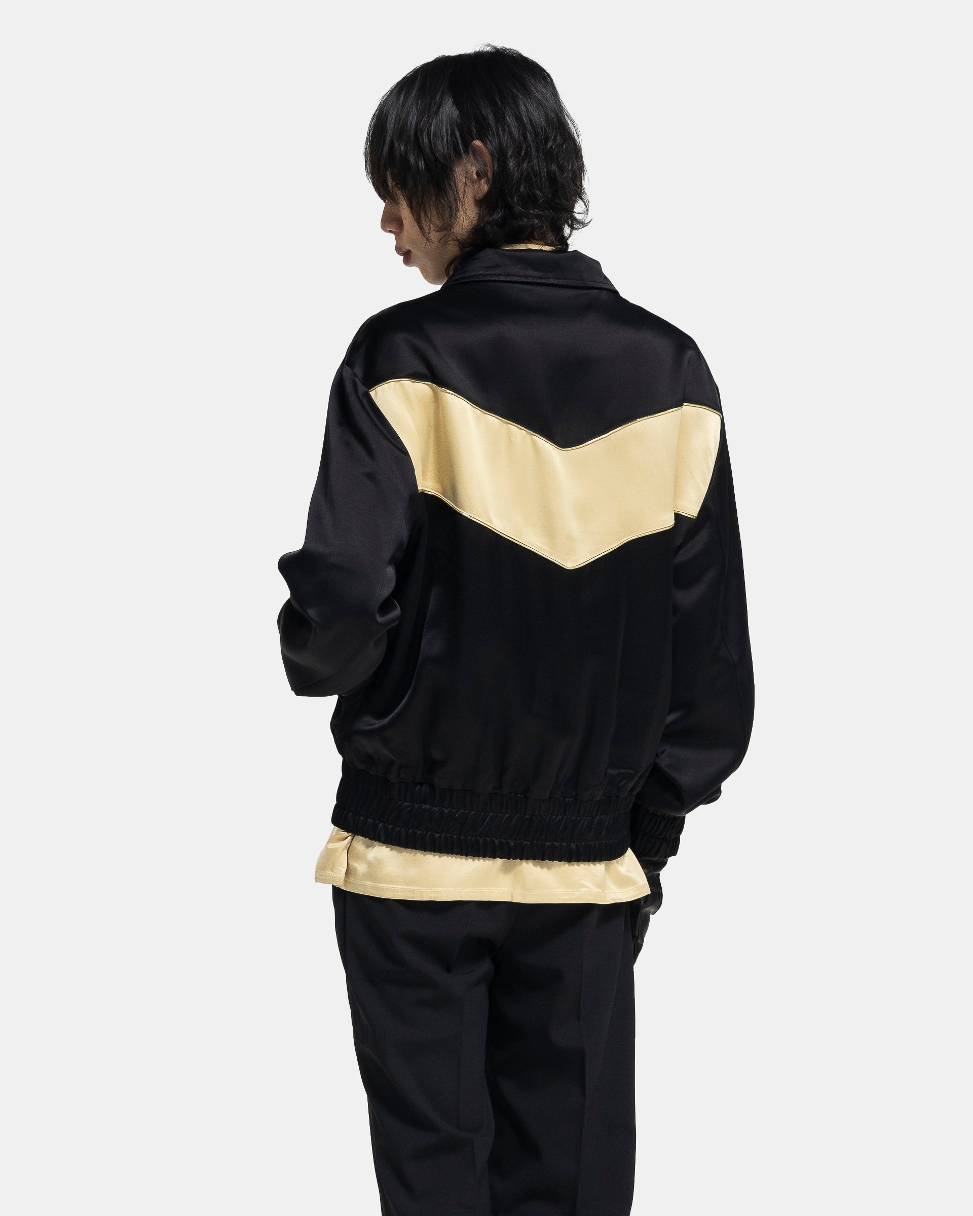 Track Top in Black and Gold