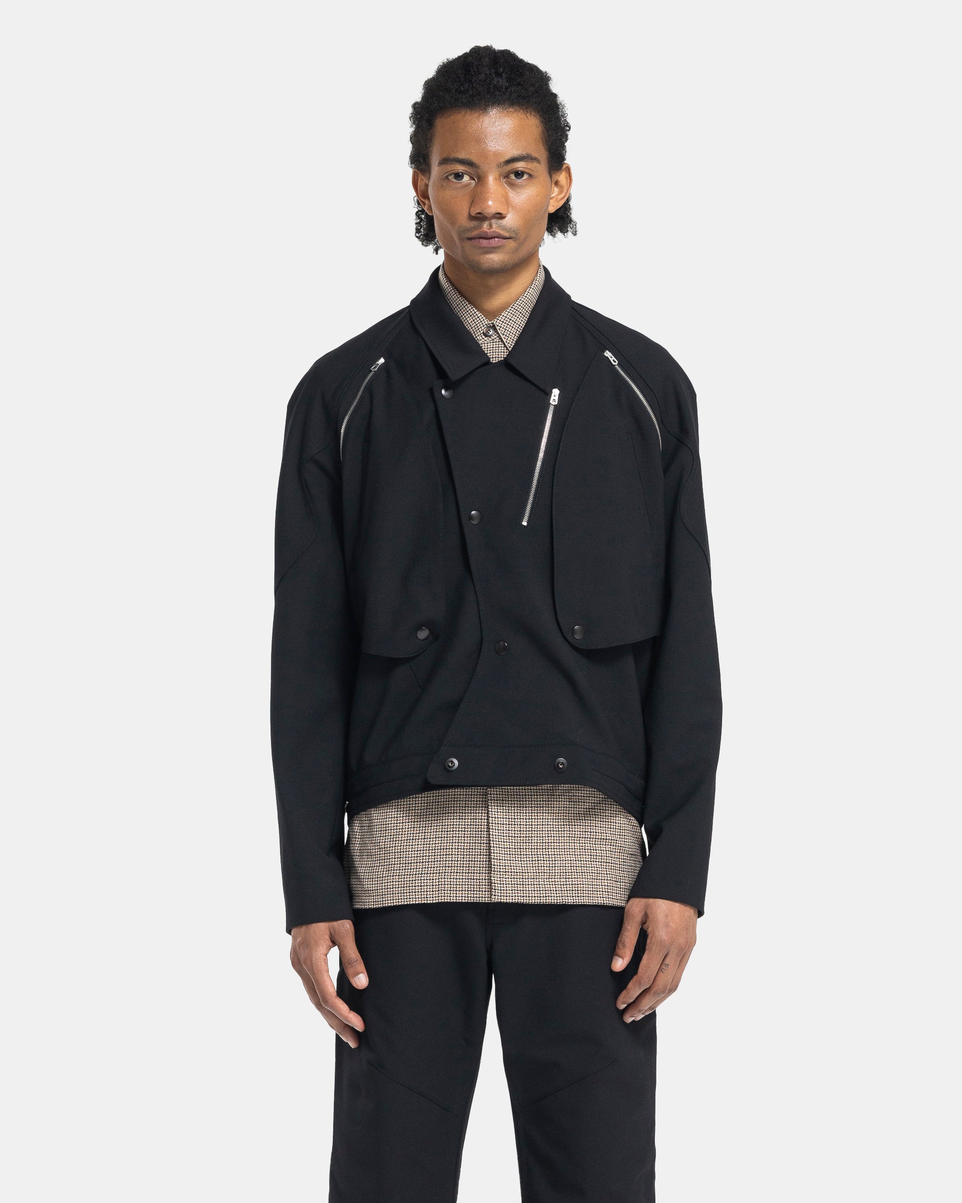 Kiko Kostadinov Tonino Utility Jacket in Night Black Roden Gray 44