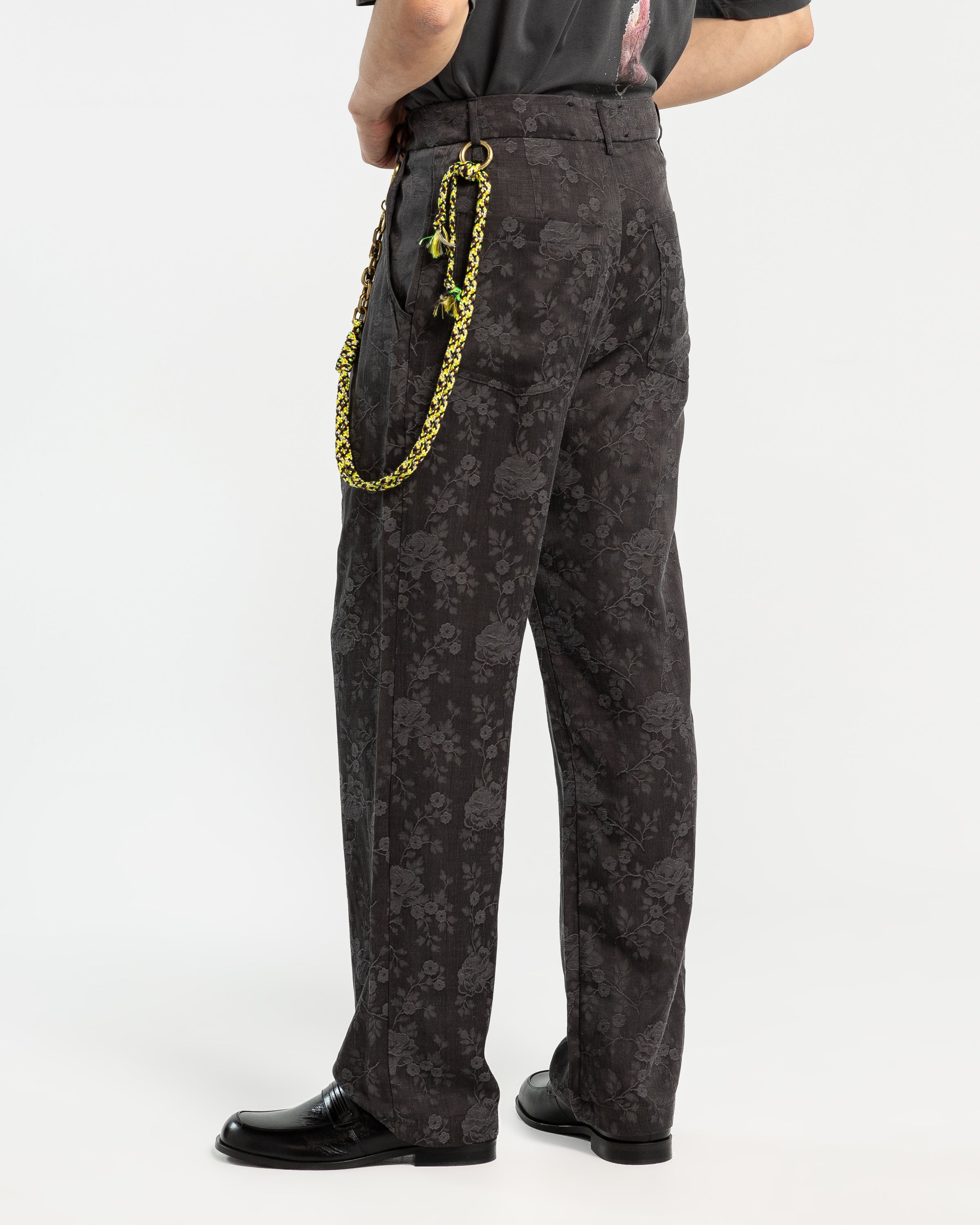 Loose Pleated Pant in Charcoal
