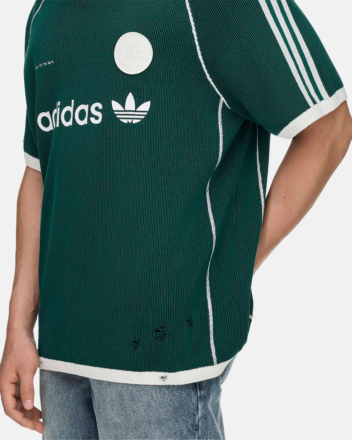 Adi008 Polo Sweater in Collegiate Green