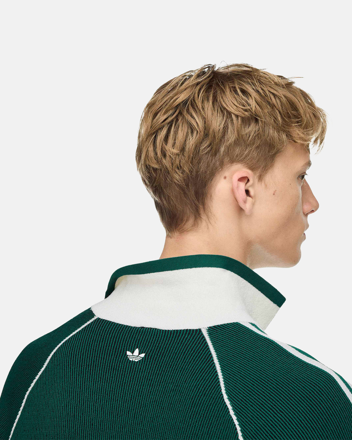 Adi008 Polo Sweater in Collegiate Green