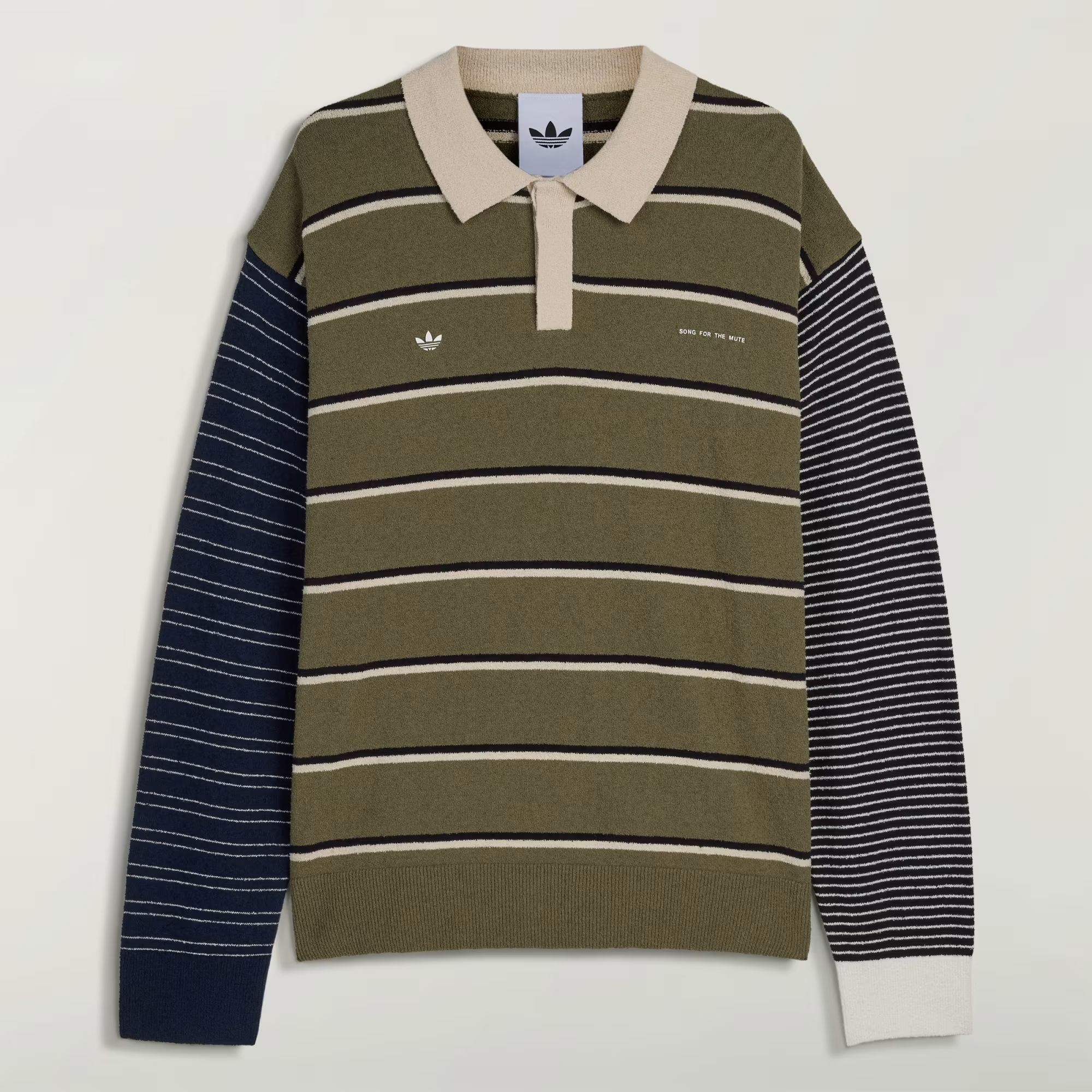 SFTM 007 Long Sleeve Polo in Grey Multi