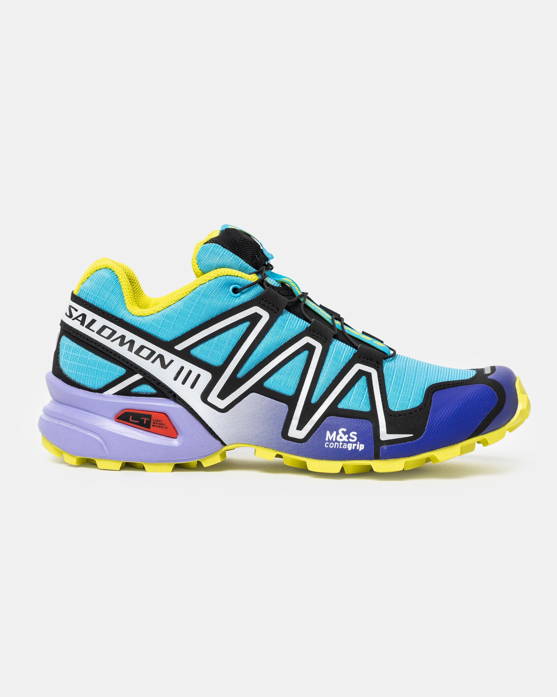 Salomon SPEEDCROSS 3 in Aquarius, White, and Liberty | RODEN GRAY