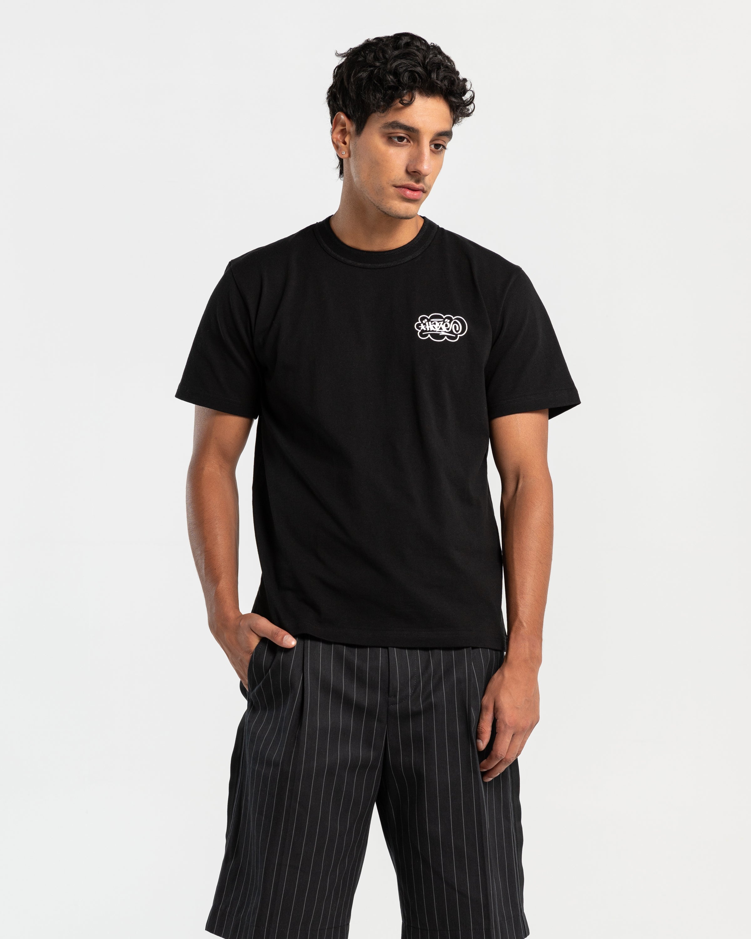 Eric Haze Circle Star T-Shirt in Black