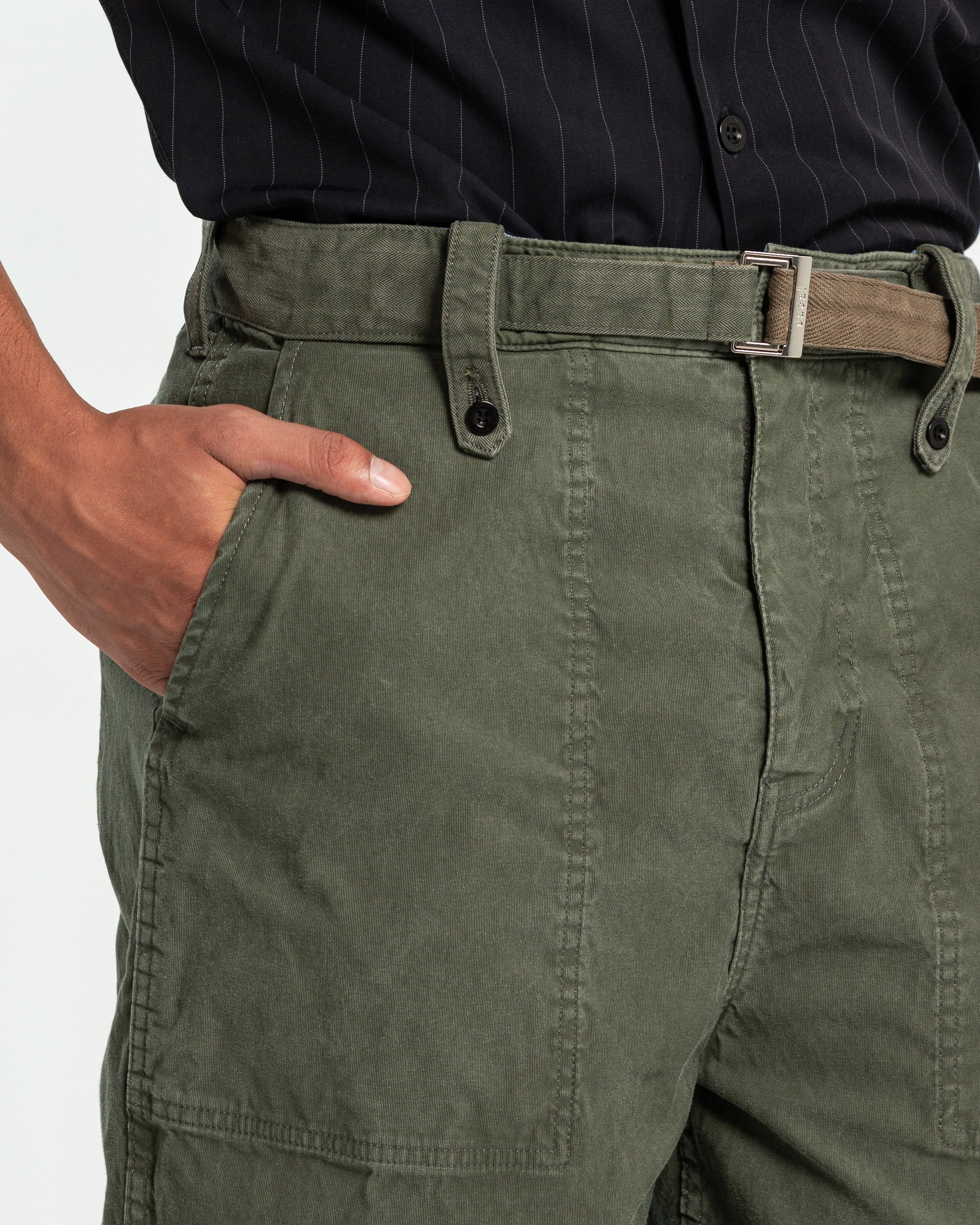 Herringbone Pants in Khaki