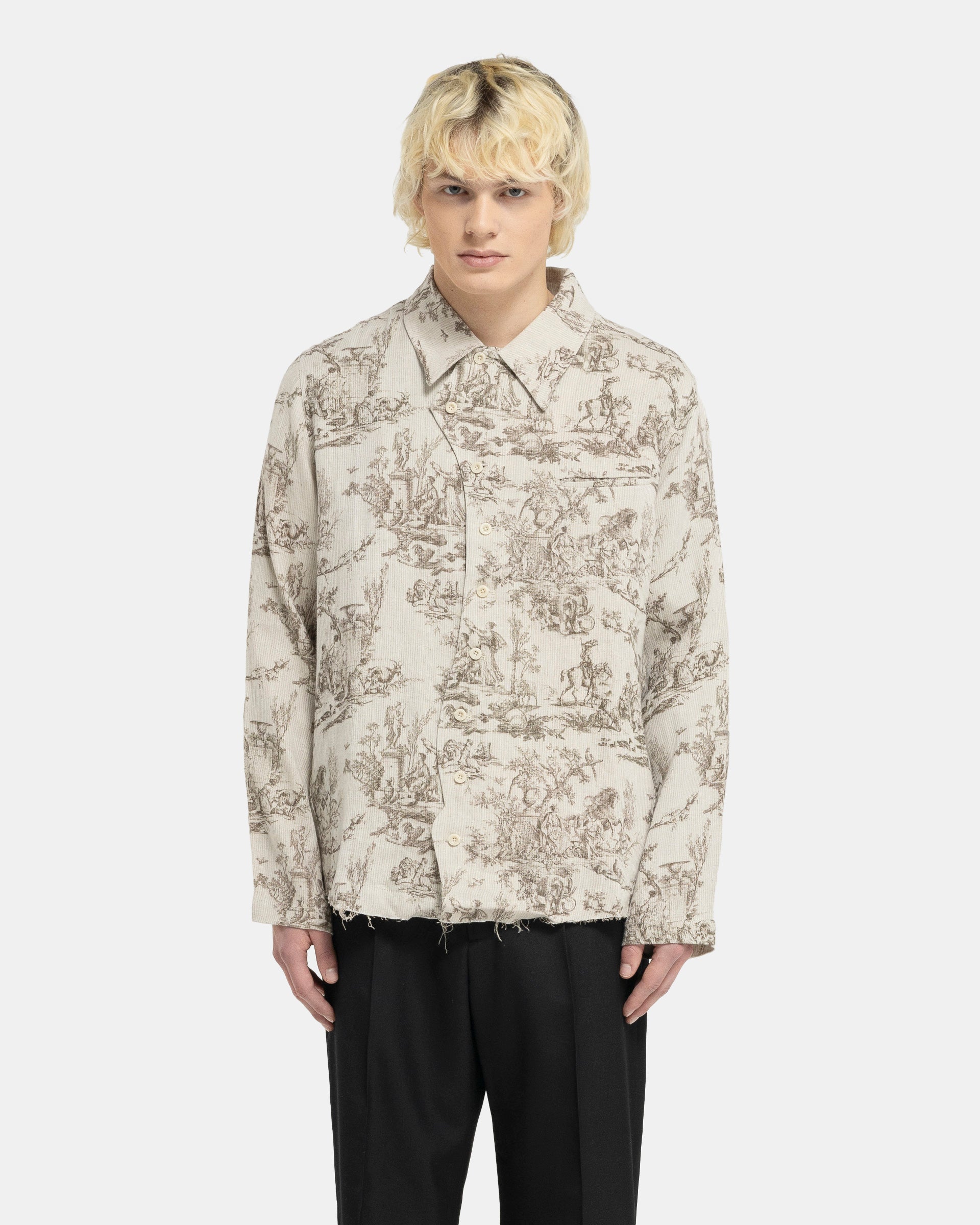 Seasonal Print Long Sleeve in Beige