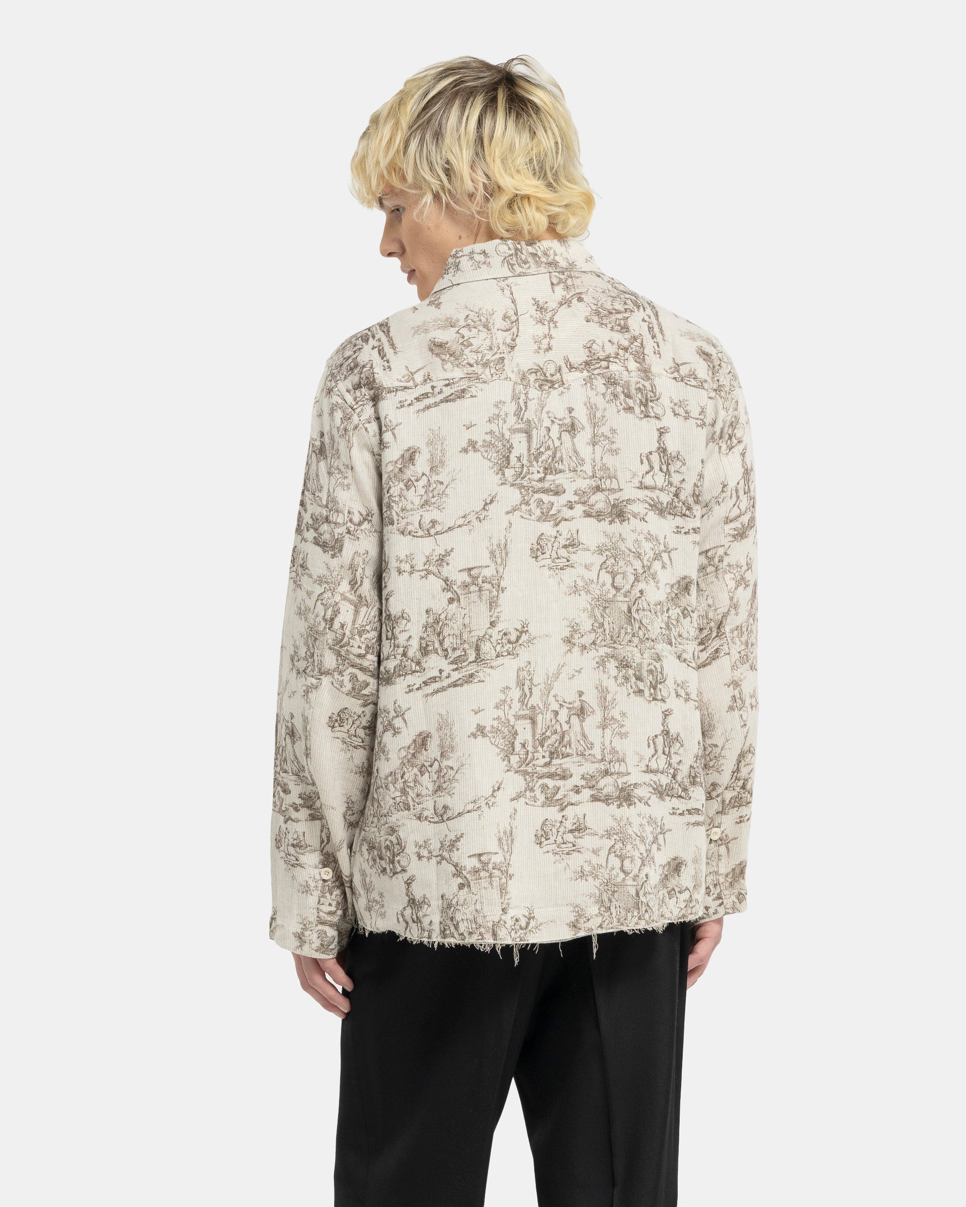 Seasonal Print Long Sleeve in Beige