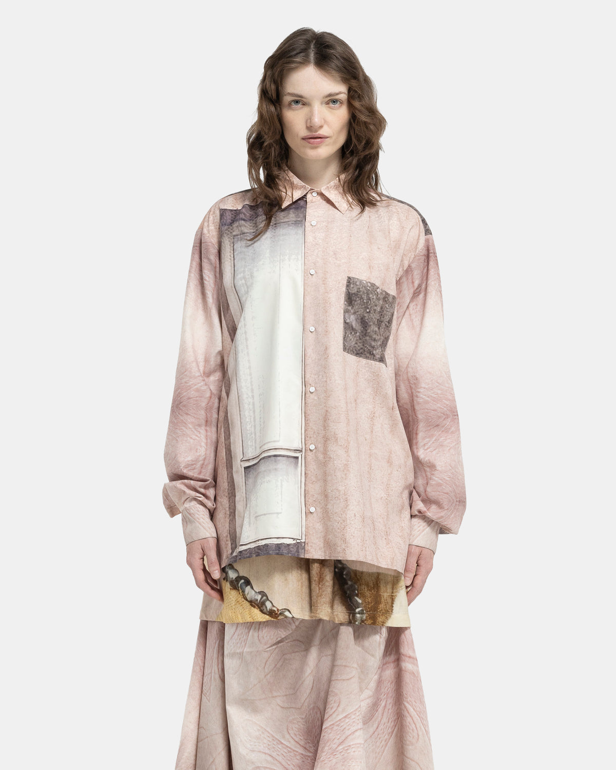 Barbara Bologna Print C Shirt Cotton Graphic Tunic